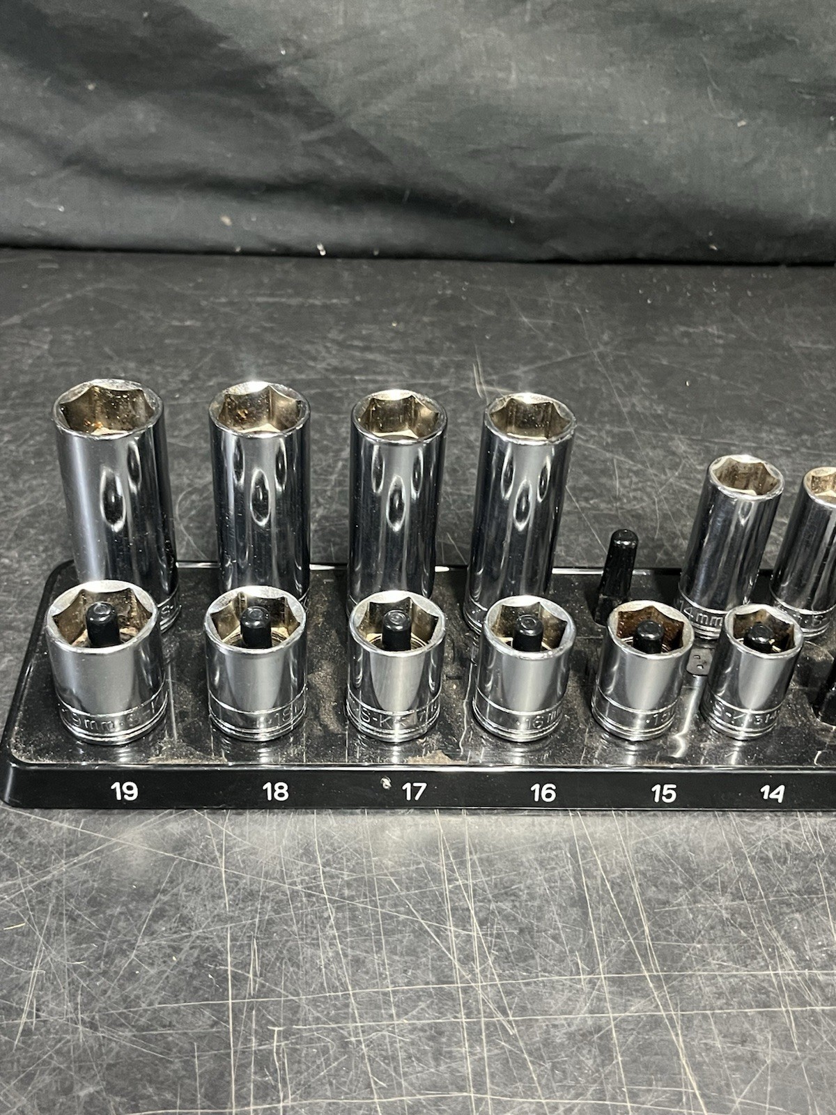 SK Professional Tools 39pc Socket Set 3/8” Drive No. 94539 SAE & MM Incomplete