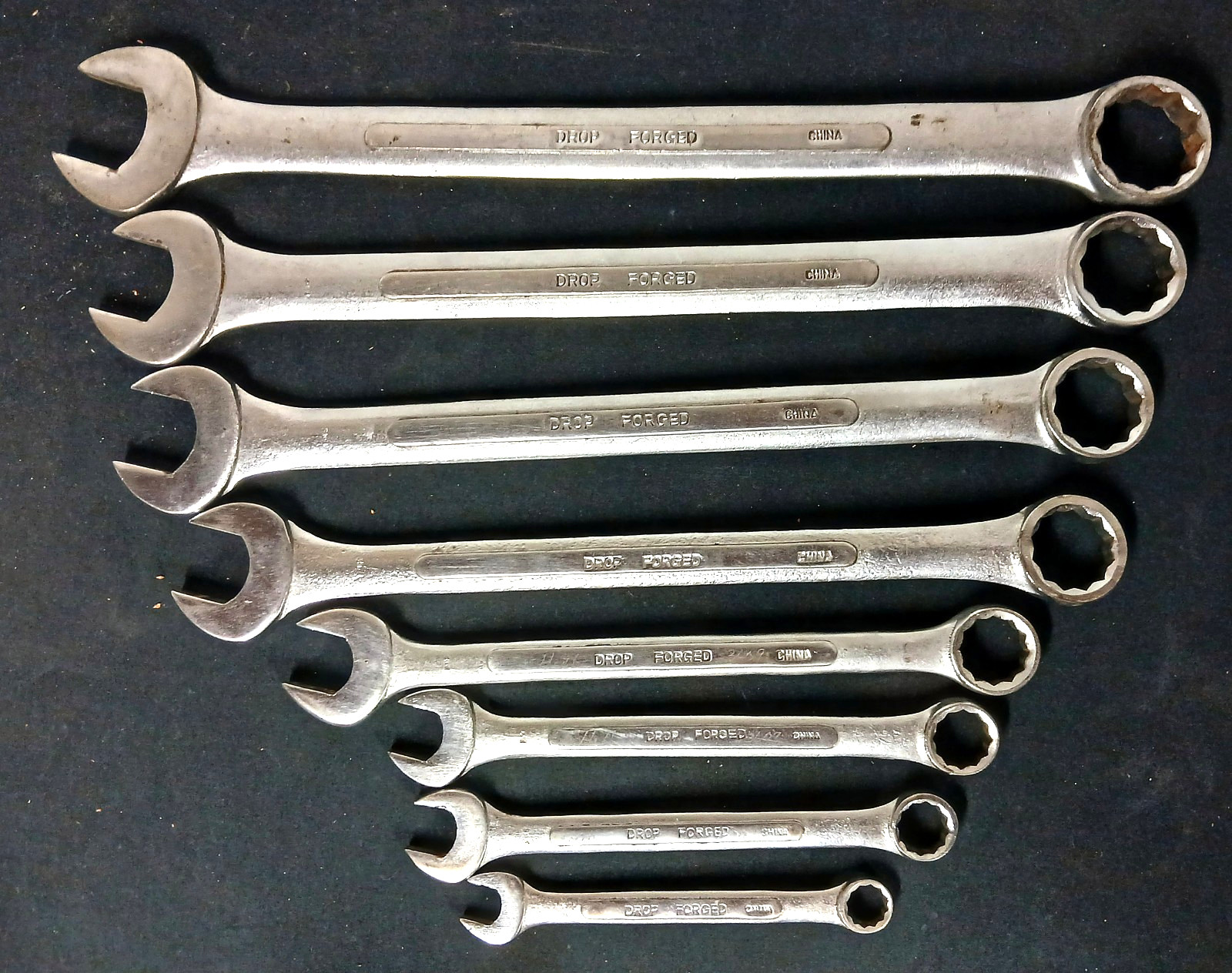 (8 ea) Continental Wrench Lot Includes Large Sized Tools