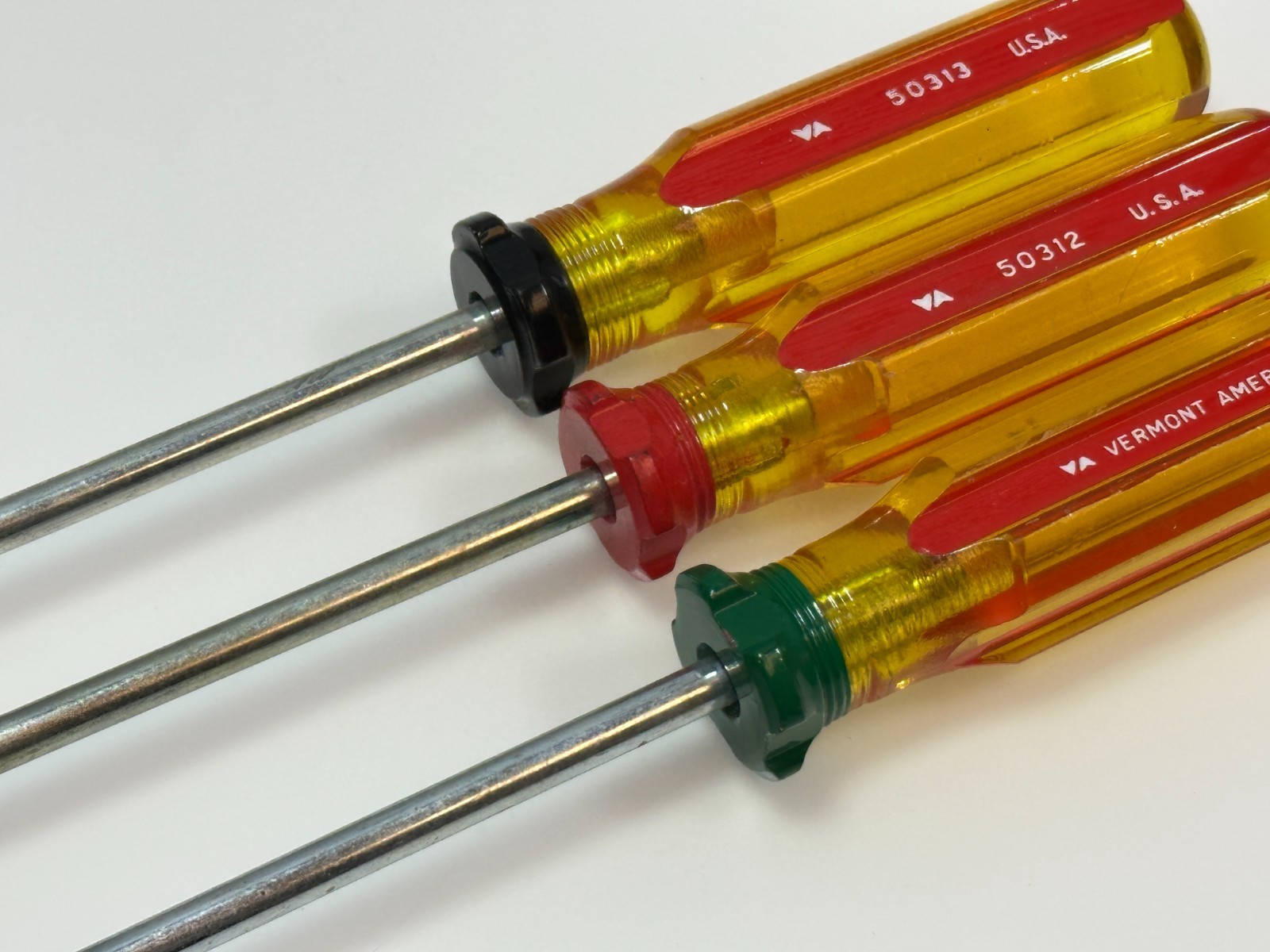 Vermont American USA 3pc #1 #2 #3 Square Recess Screwdriver Set (NEW Old Stock)