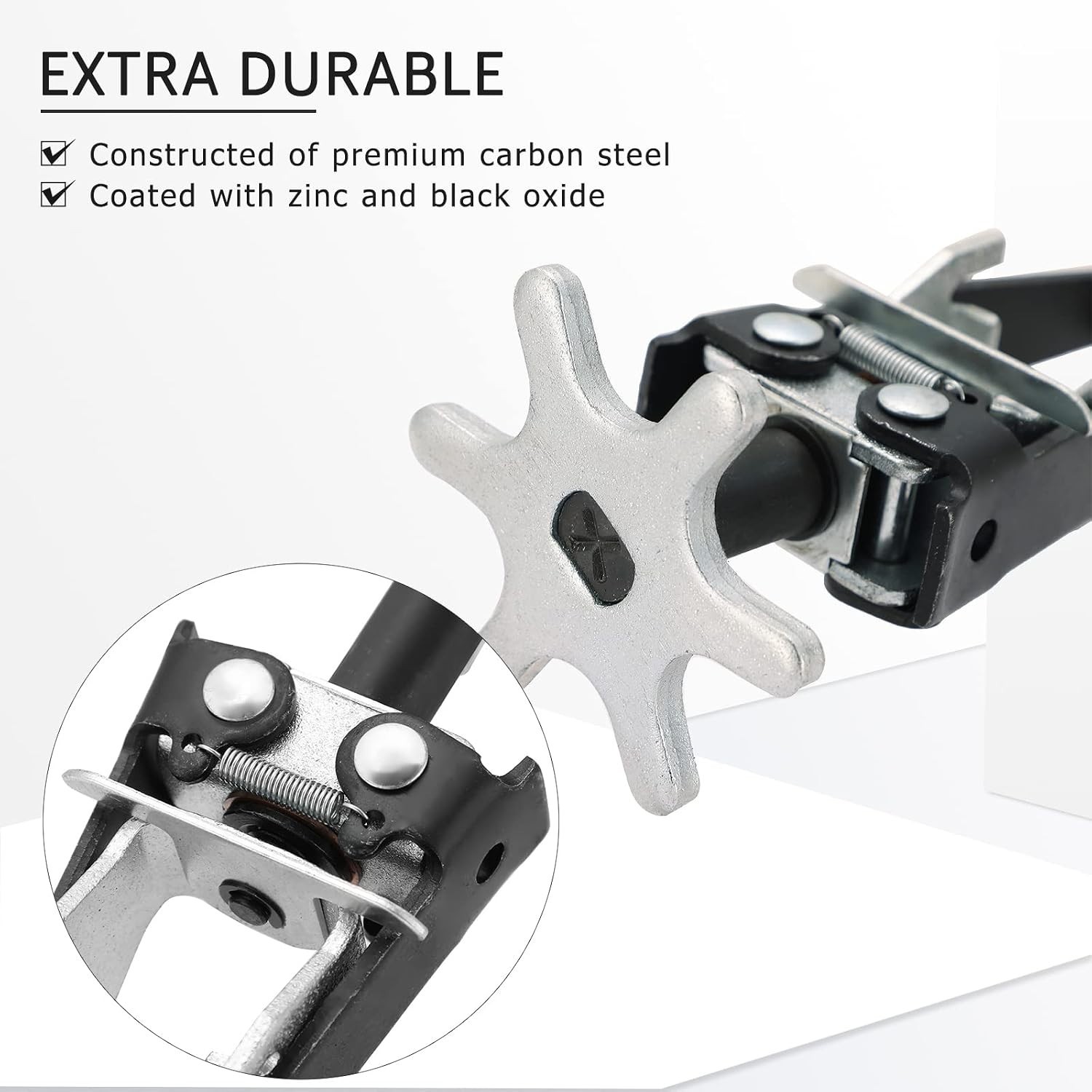 Corrosion-Resistant Valve Spring Compressor with Adjustable Jaws for Mechanics