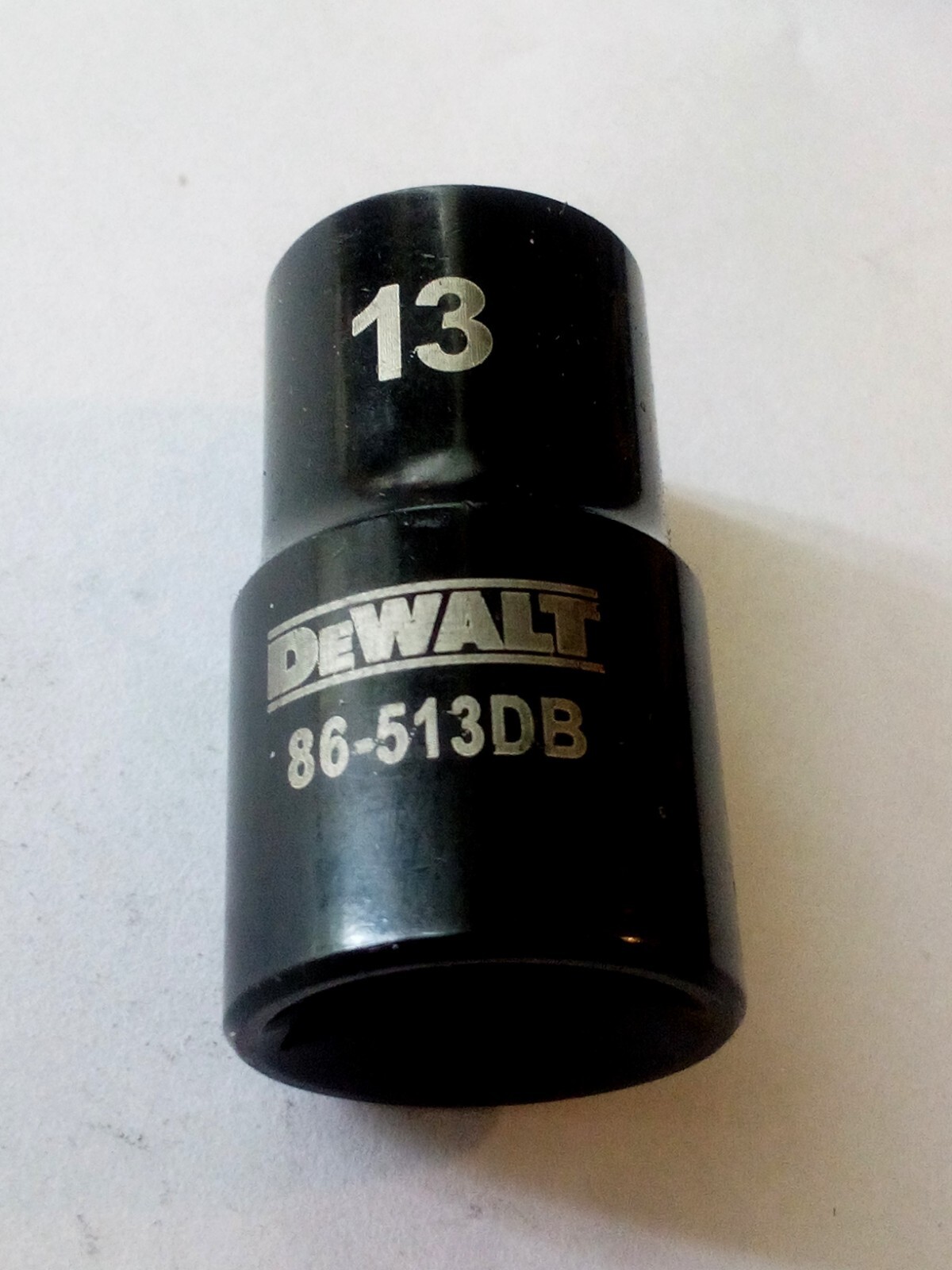 DeWalt 13 mm x 1/2″ Dr Black Chrome Socket – 86-513DB – 6 Pt Free Shipping