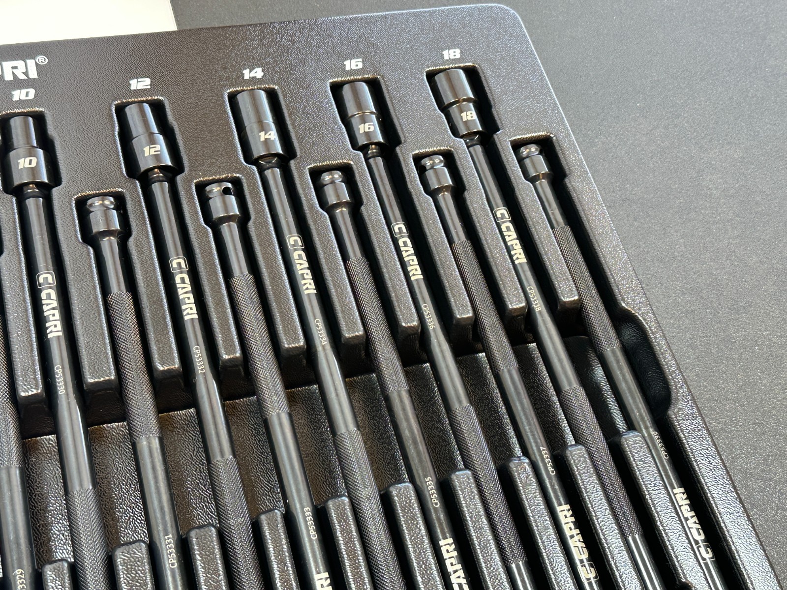 NEW Capri 3/8″ Drive METRIC Pinless Universal Long Extension Impact Socket Set