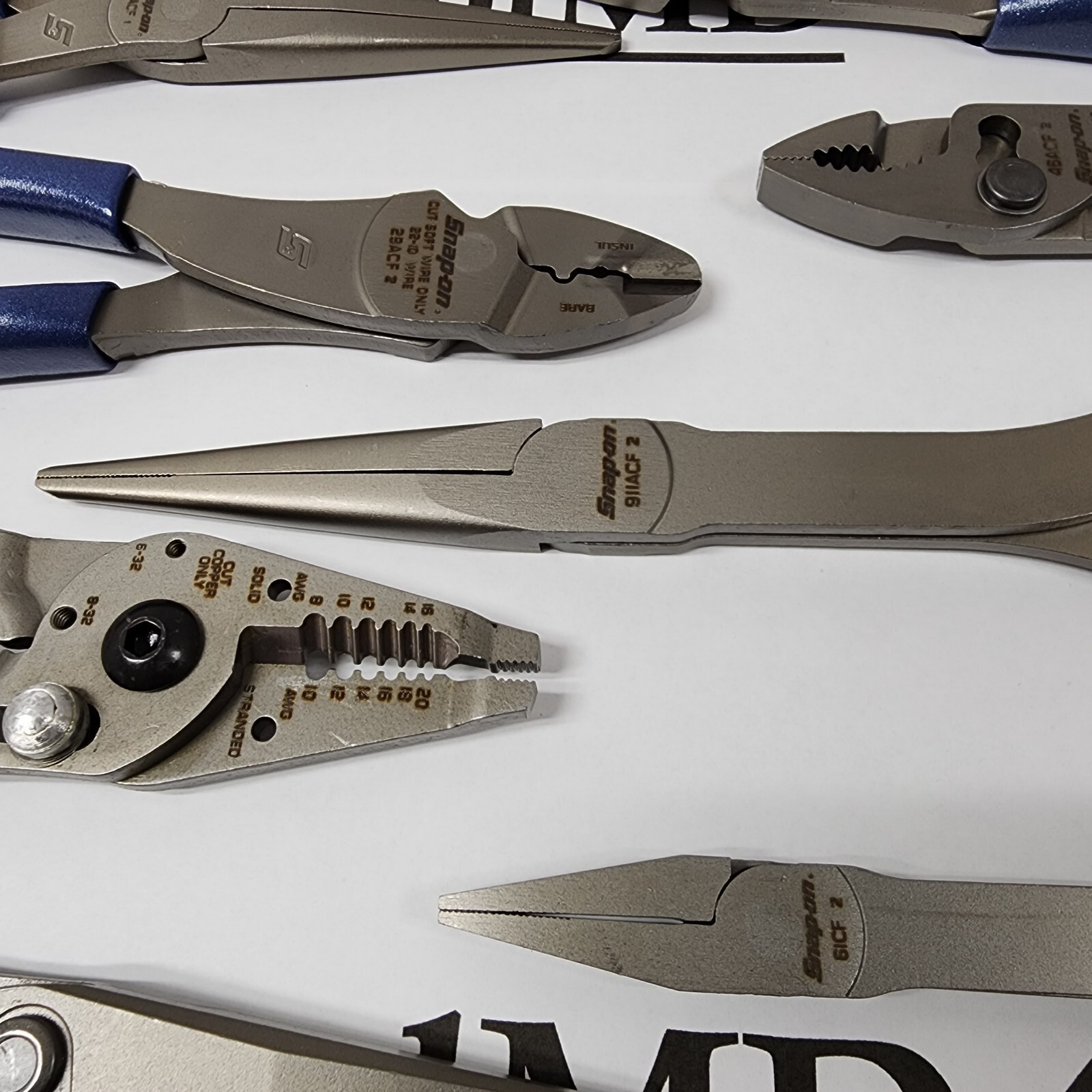 Snap-on Tools USA NEW 14pc POWER BLUE Master Plier/Cutter/Stripper Set LN47ACF