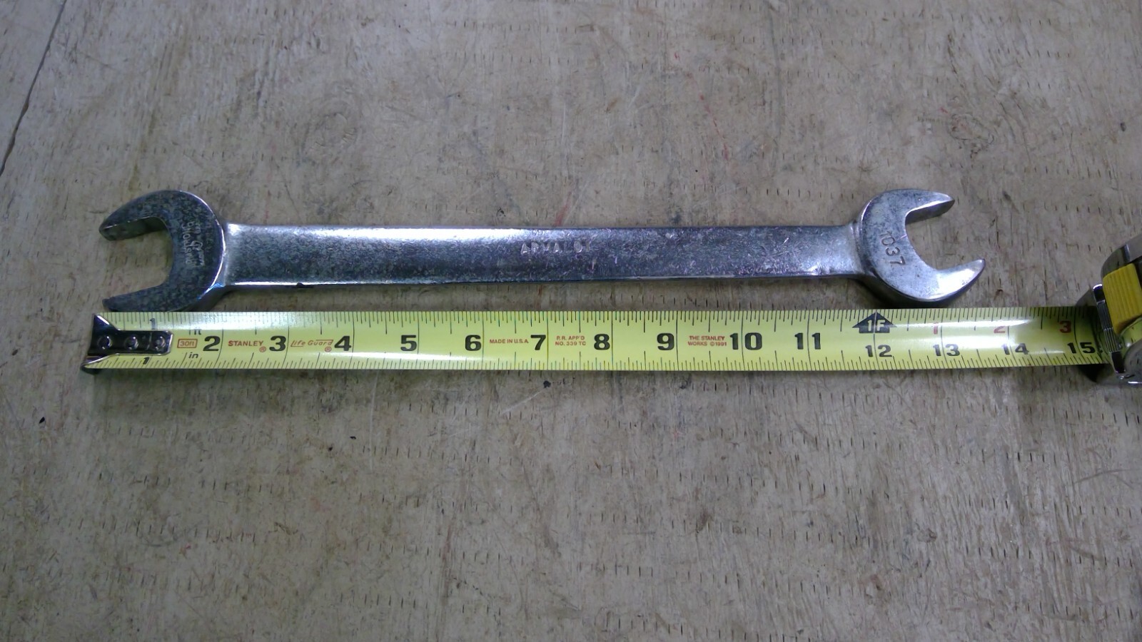 Armstrong Armaloy 1-1/8″ X 1-5/16″ Open End Wrench 1037-A Made In The USA