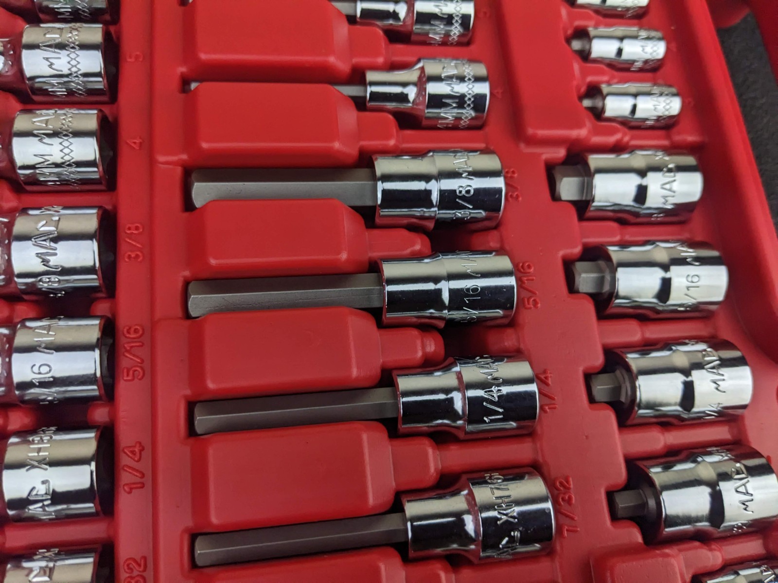 #bo766 Mac Tools SXH60B 60 PC. 3/8″ Master Hex Driver Socket Set EXCELLENT