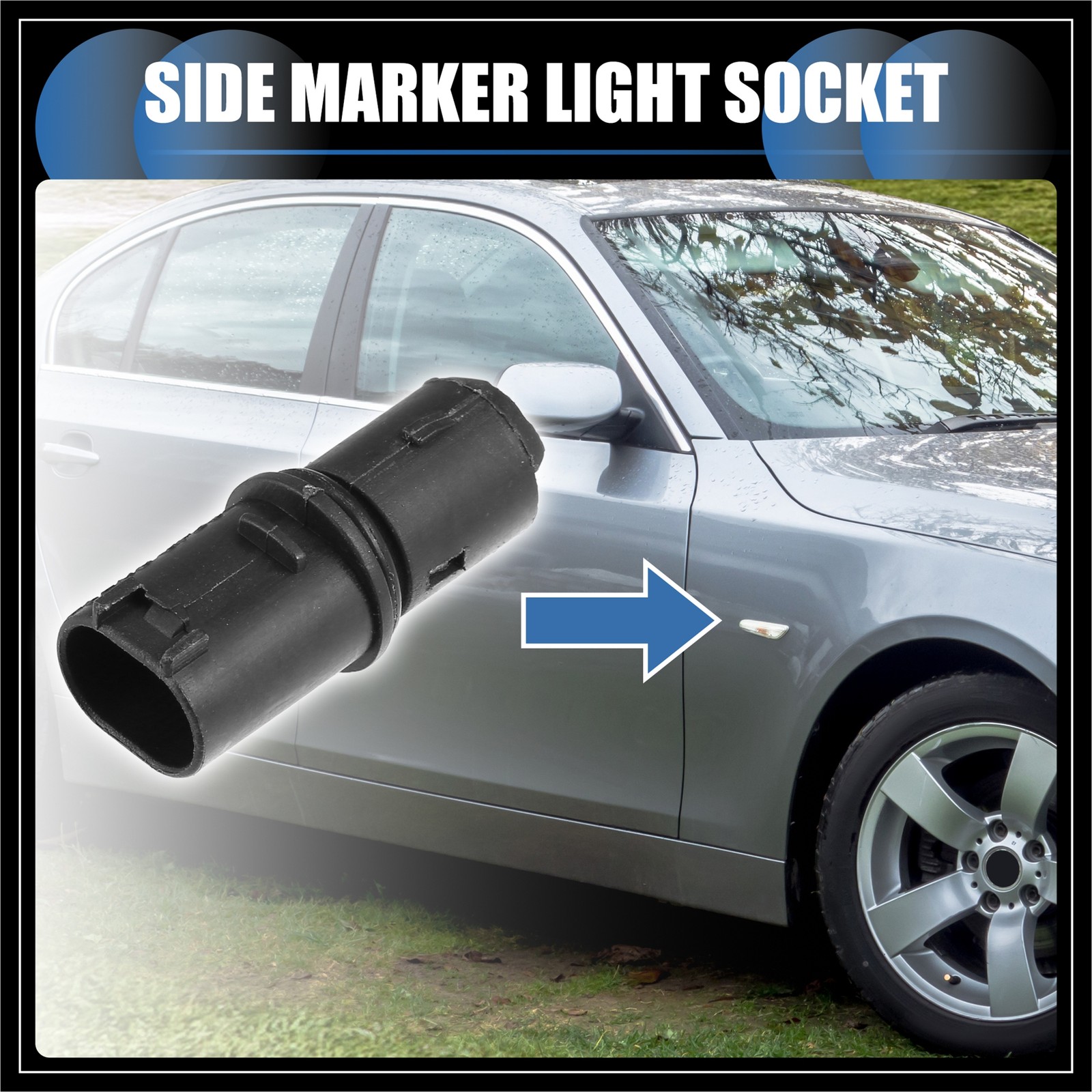 2 Pcs Side Marker Light Socket No.63138382104 for BMW Mini Cooper 3 5 Series