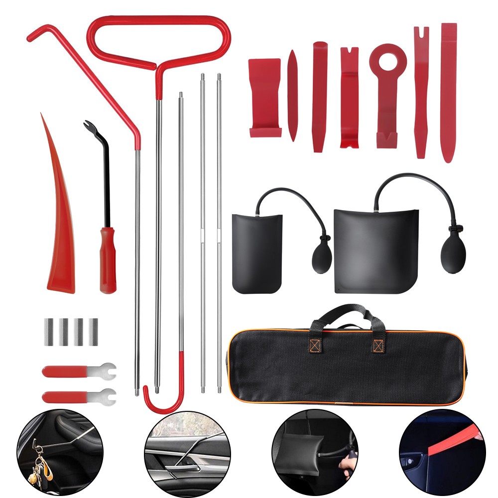 1 Kit Para Abrir Puerta De Auto Carro Completo Long Reach Tools Set 23 Pcs