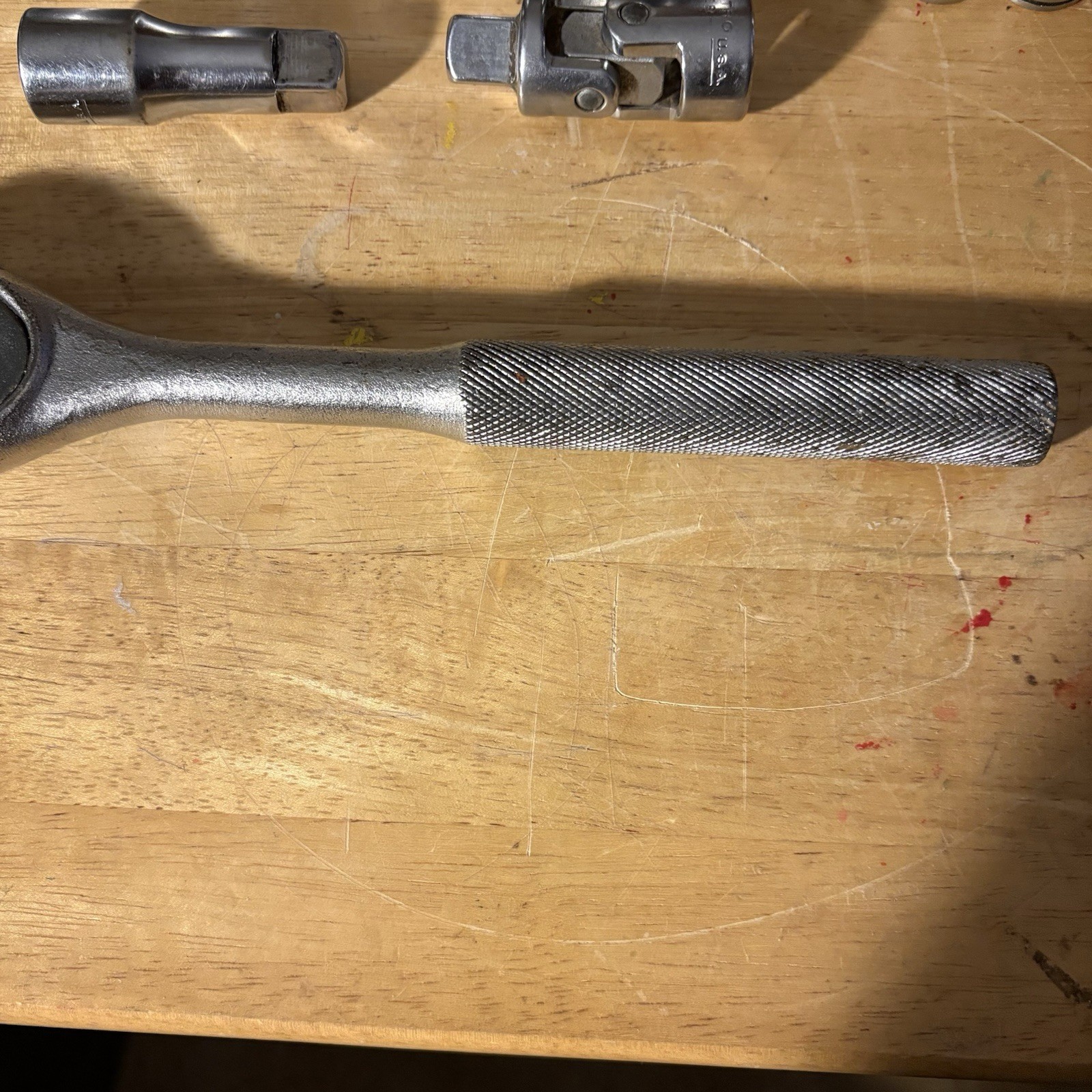 Penens Corp 1/2″ ratchet & Socket set with Extension & Swivel- missing 9/16