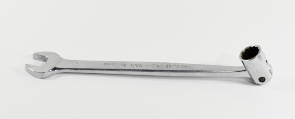 Snap-on 14mm open end flex end Saltus wrennch FHOM14 USA made N801