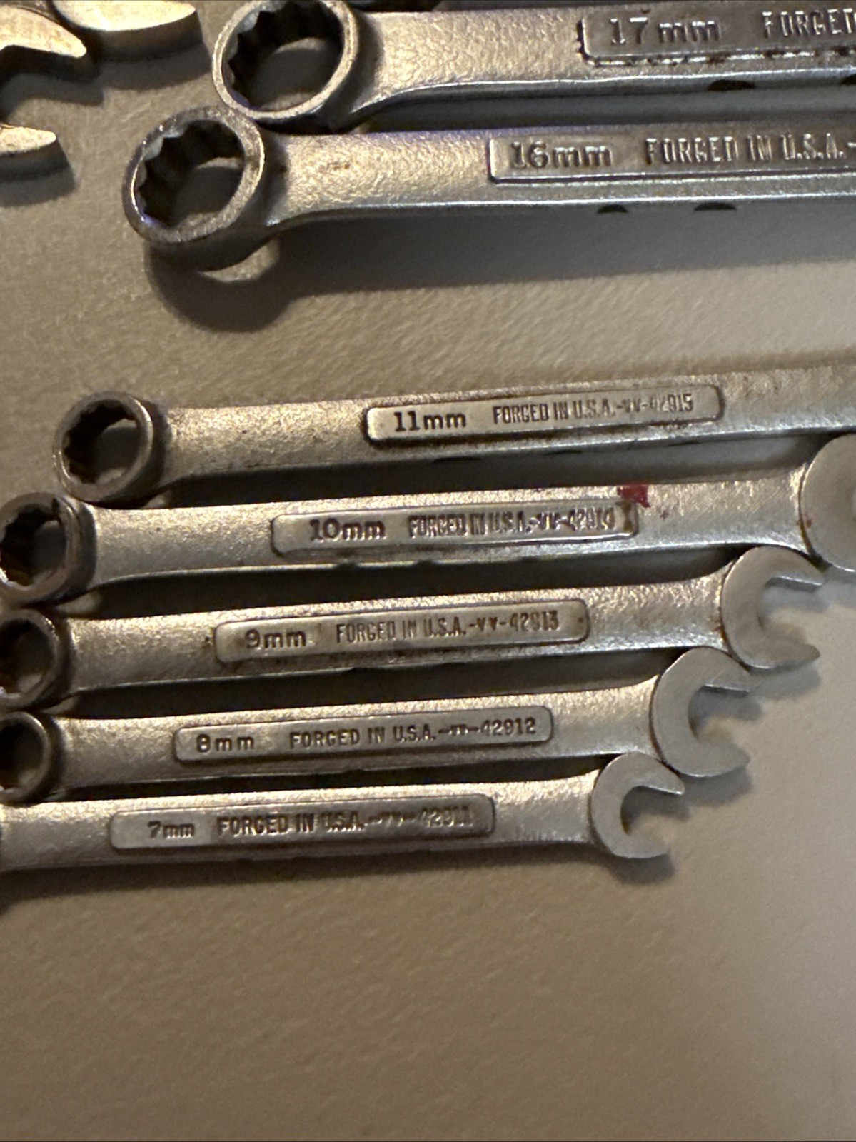 VTG Craftsman USA 21 PC Combination Wrench Set 12Pt Metric SAE VV Series
