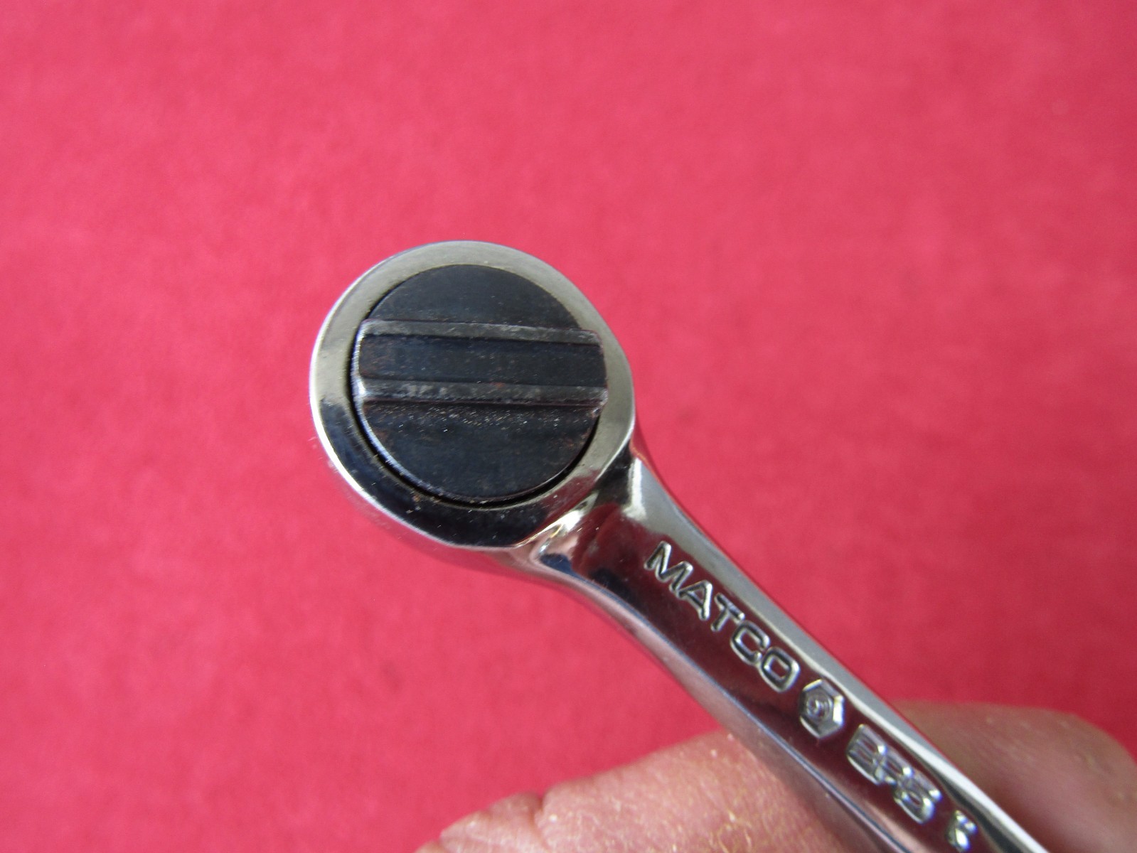 RARE! Matco Tools USA BR5 3/8″ Drive Round Head Chrome Handle 5” Stubby Ratchet
