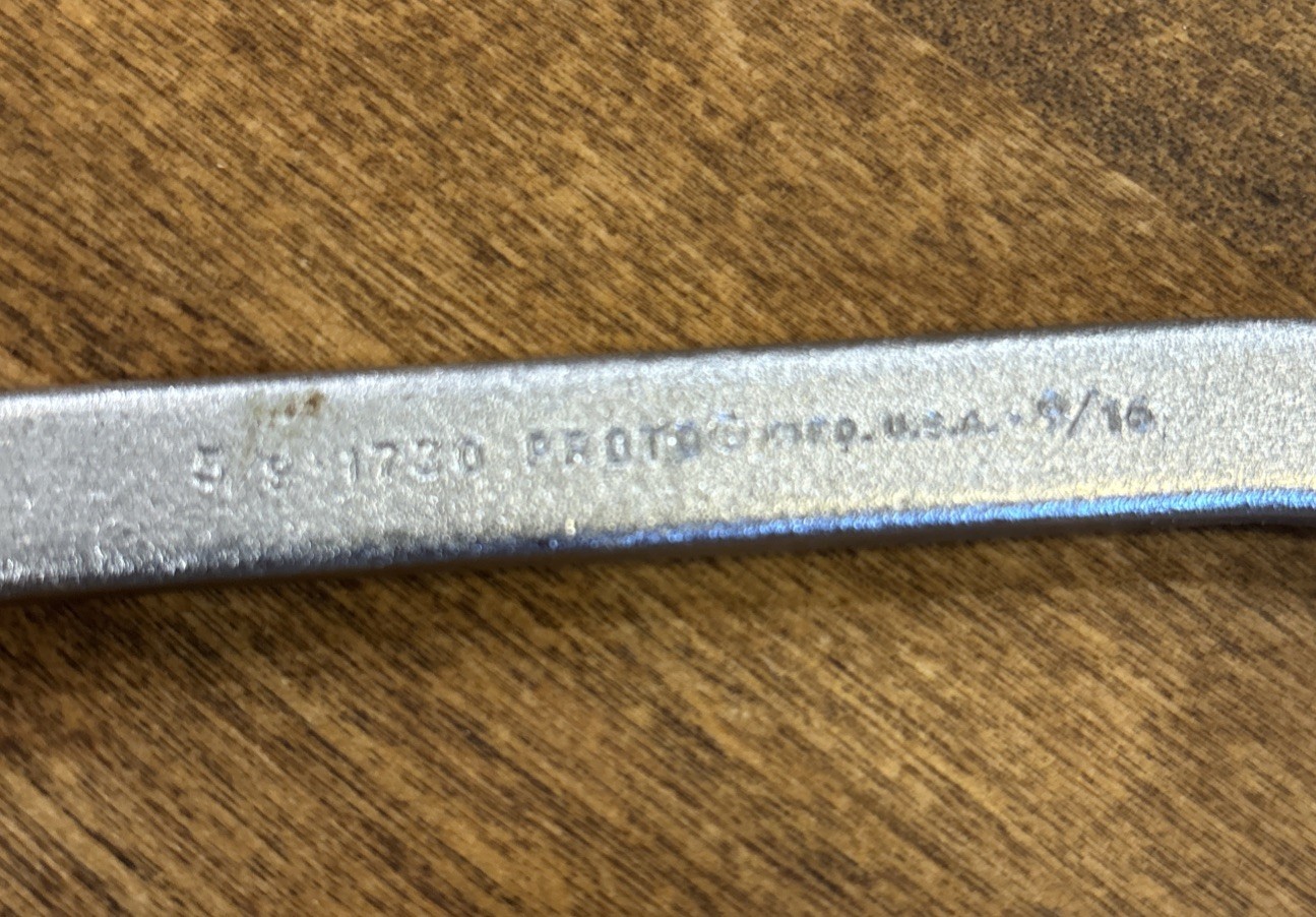 PROTO 1730 9/16 x 5/8 Obstruction Manifold Starter Box Wrench SAE 12 Point