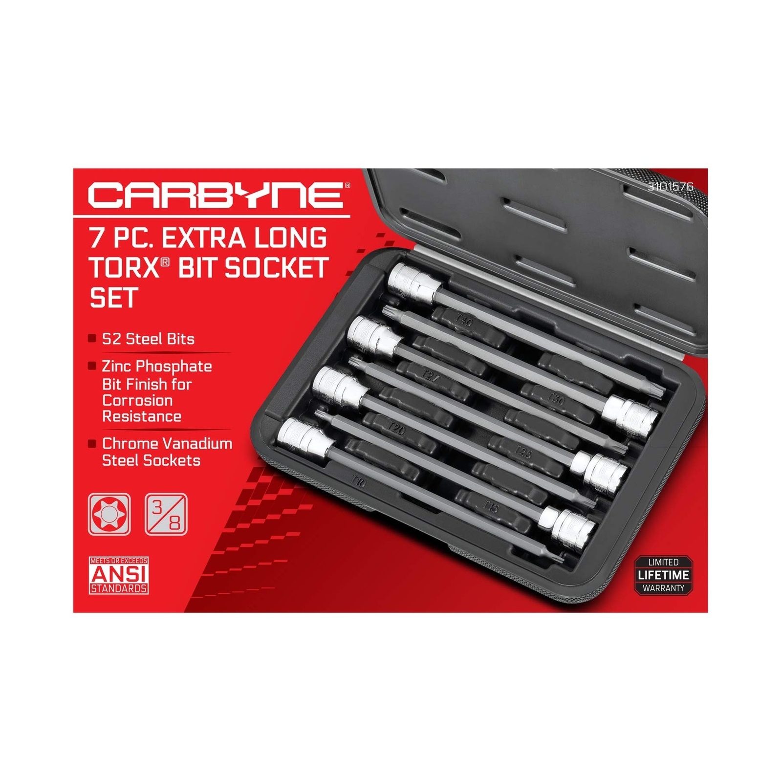 CARBYNE 62 Piece Master Torx Bit Socket Set & Torx External Socket Set AND 7 …