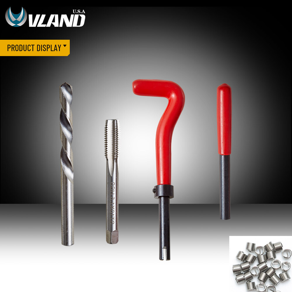 131 PCS Metric Thread Repair Insert Kit Helicoil Threading Tool M5 M6 M8 M10 M12