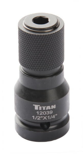 Titan 12039 1/2″ Dr. to 1/4″ Hex Quick Change Impact Adapter with Quick Release