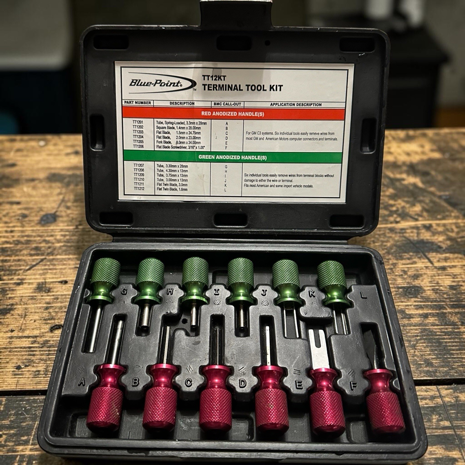 Blue-Point TT12KT 12pc Terminal Tool Kit GM Weather Pack w/ Case Snap-on
