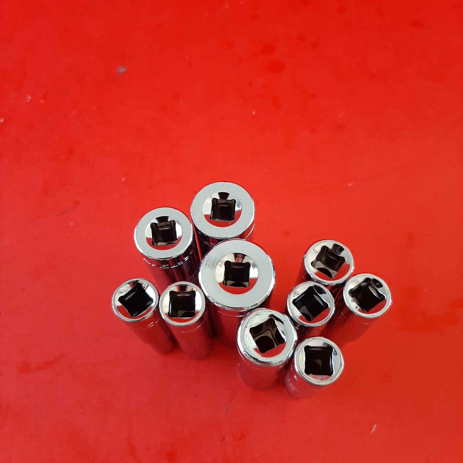 New Craftsman Easy Read 10 Piece 1/4 Drive SAE 6 PT Deep Socket Set 3/16-9/16″
