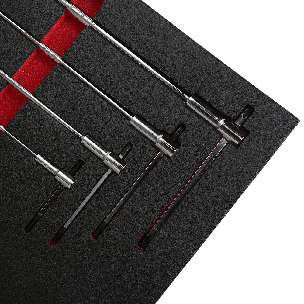Torx Star T-Handle Hex Allen Key Wrench Set 9Pc Speed Sleeves Fast Spinning T10-