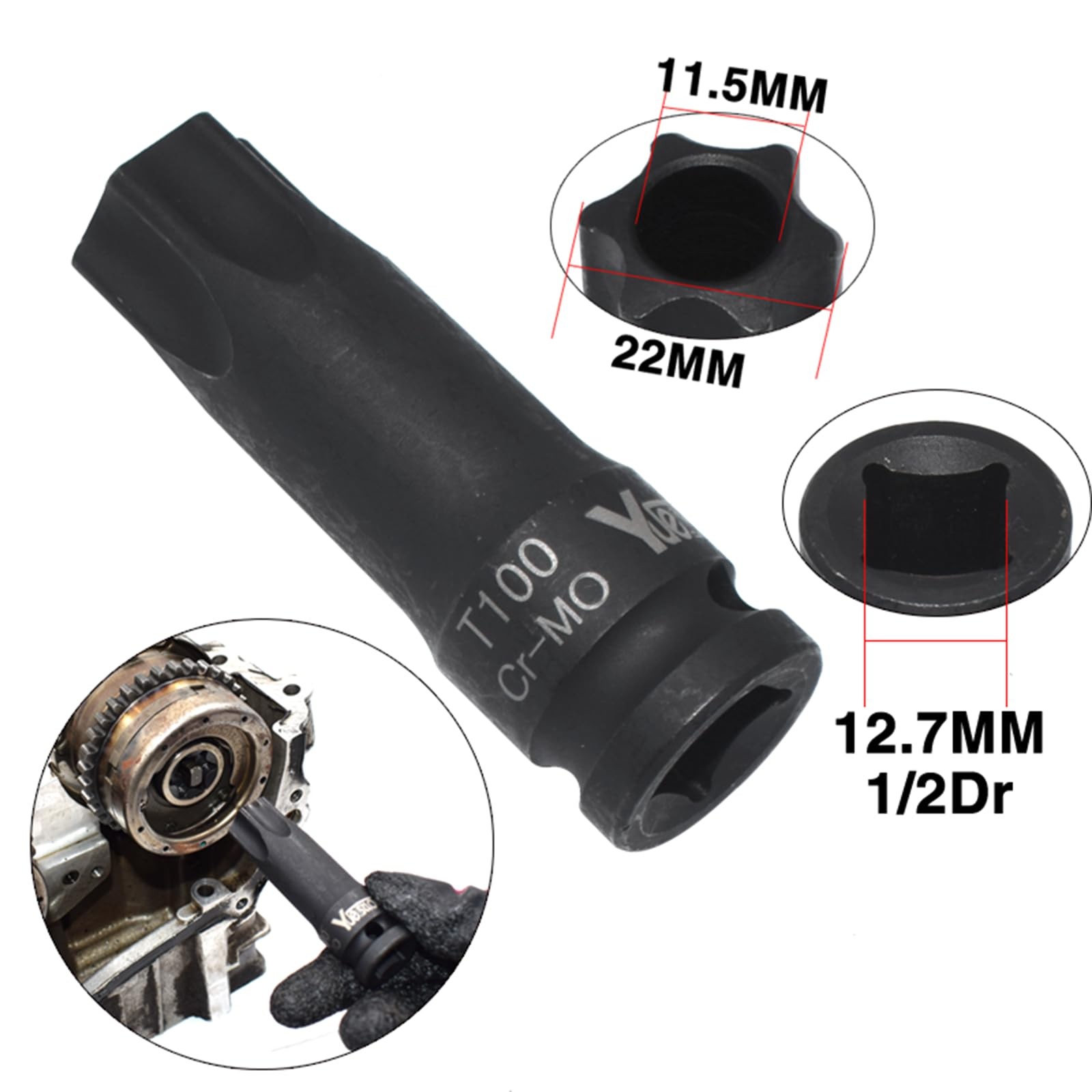 Yuesstloo T100 Camshaft Screw Removal Socket, Compatible with Mercedes Benz…