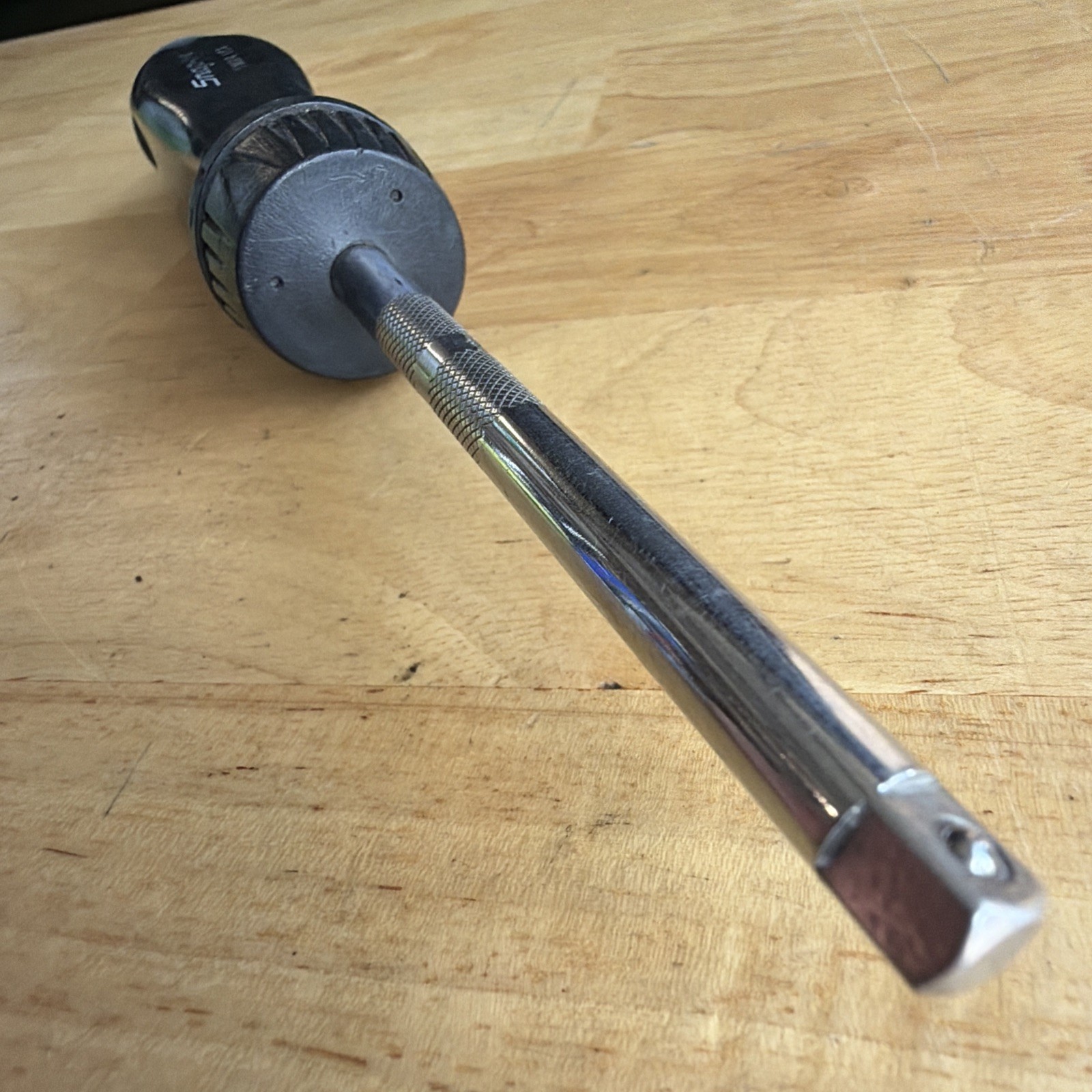 Snap On Tools 9″ Ratcheting Driver Spinner Handle 1/4″ Square Drive Black TMR4