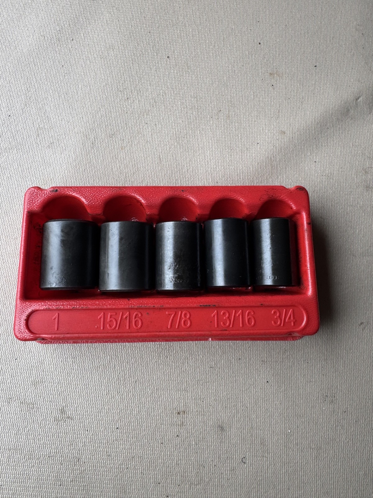 For Blue-point 305ttwya 3/4-1” Shallow Twist Impact Socket Set USED