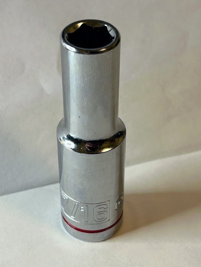 Quinn 7/16″ x 1/2″ Dr Standard Deep I Socket 6 Point Free USA Shipping