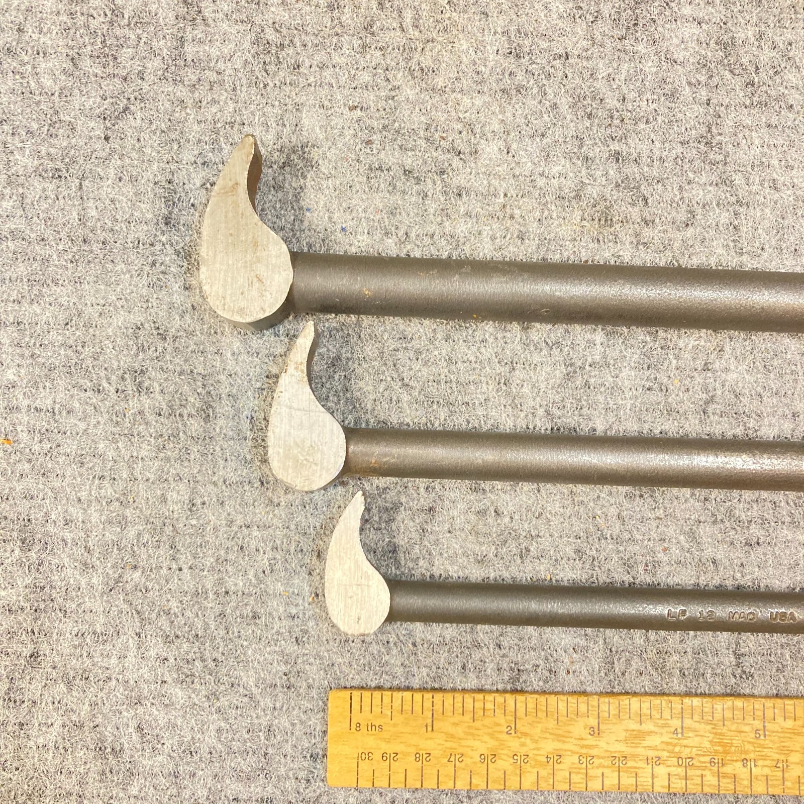 Vintage Mac Pry Bar Set 3 Pc Line Up Tool Rolling Lady Foot LF 21 LF16 LF12 USA