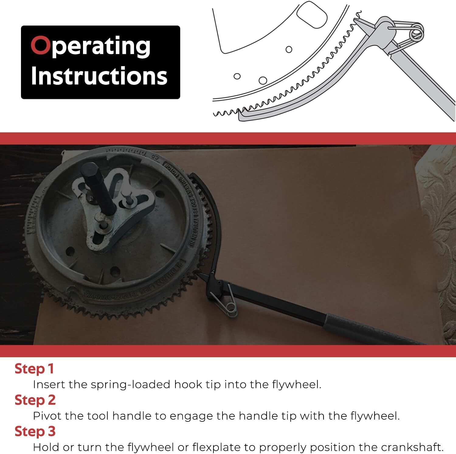 23800 Flywheel Turner Wrench Turning Tool for Turning and Holding Flex Plates