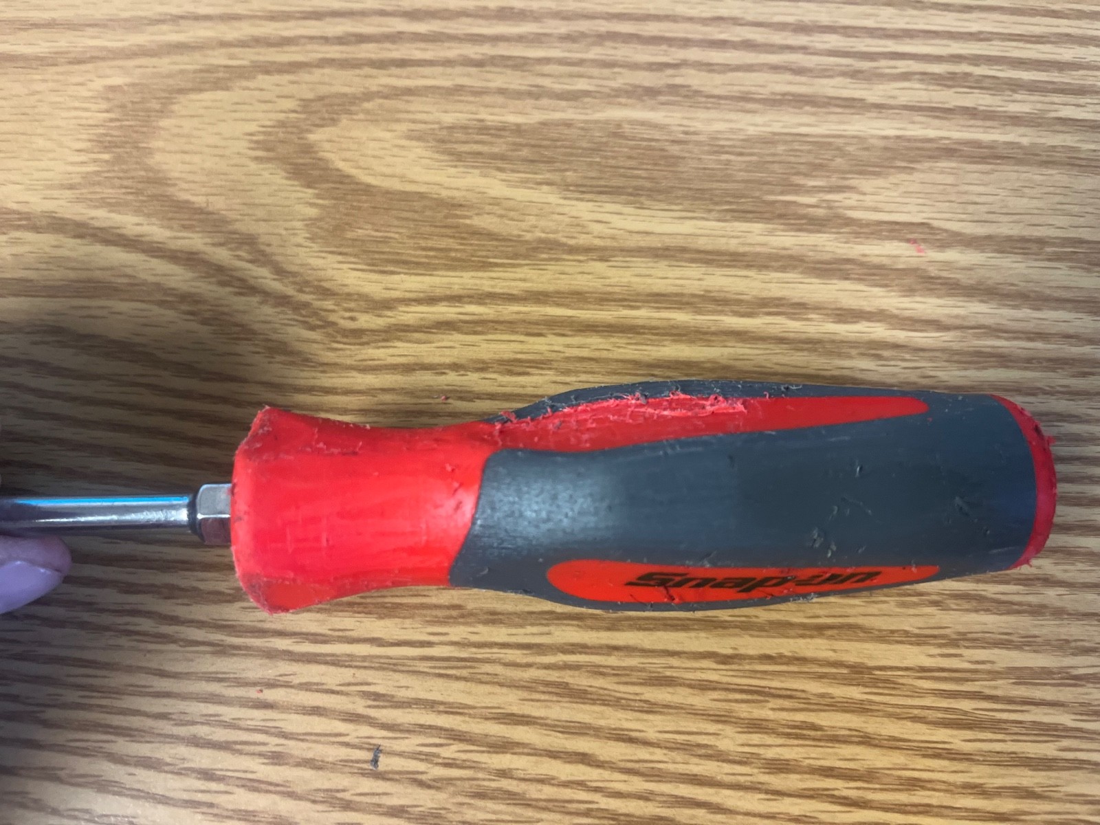 SNAP ON SHD4 -RED/GRAY COMFORT GRIP HANDLE 1/4 FLAT BLADE 8.75″ LONG LOT#45