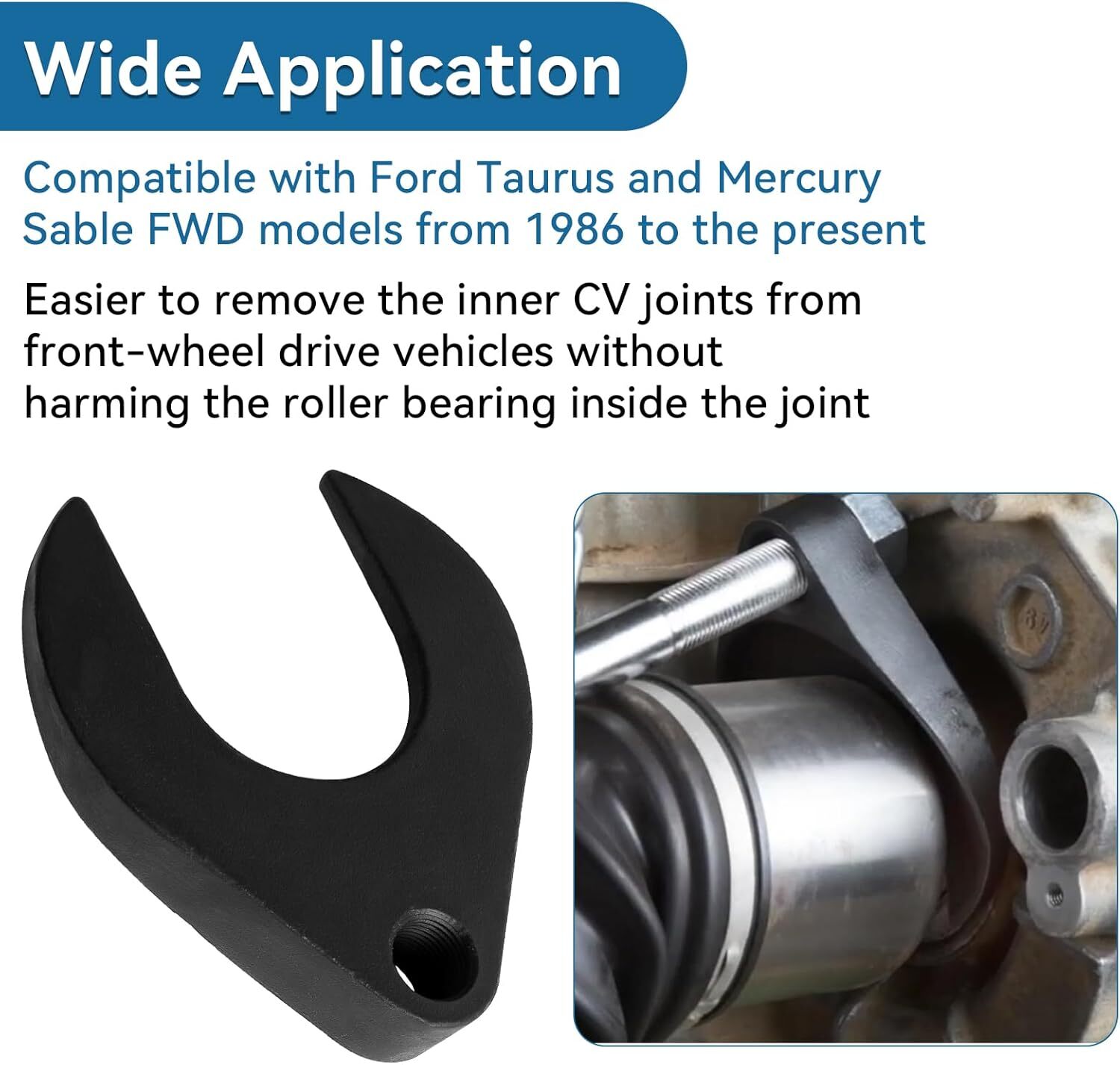Front Wheel Drive Axle Removal Tool and Nut CV Joint Puller Slide Hammer Adapter