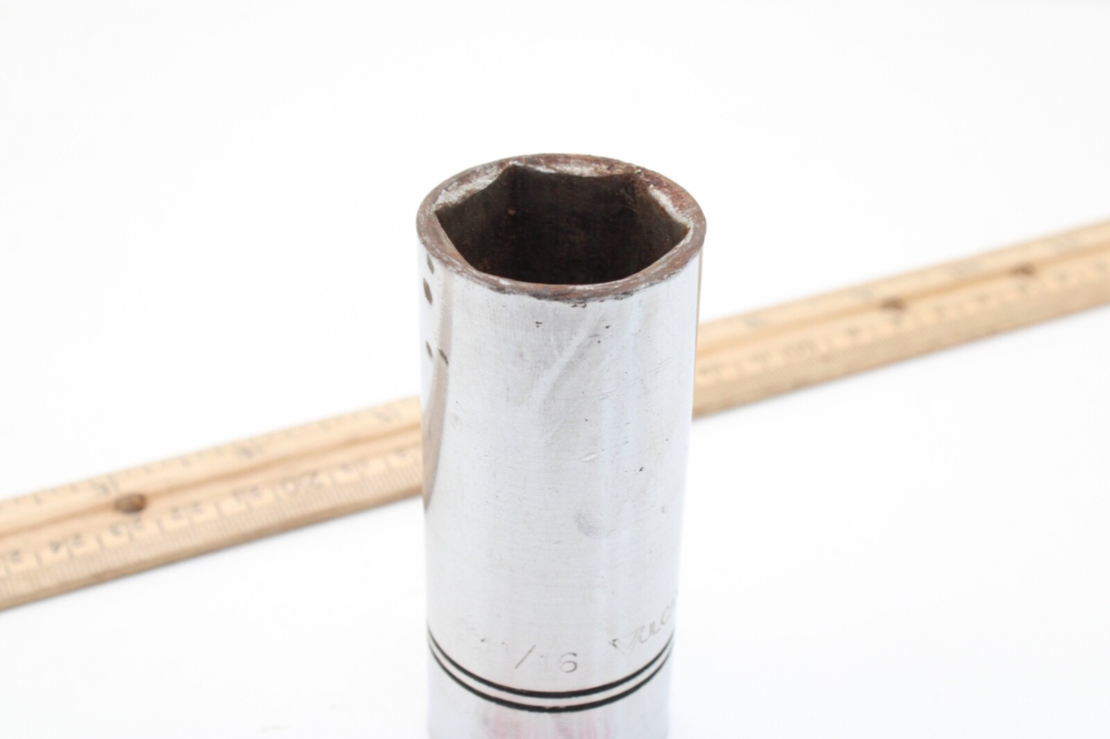 Vulcan SD-1-1/16″ 1/2 «Drive 6 Point SAE Chrome Deep Well Socket USA