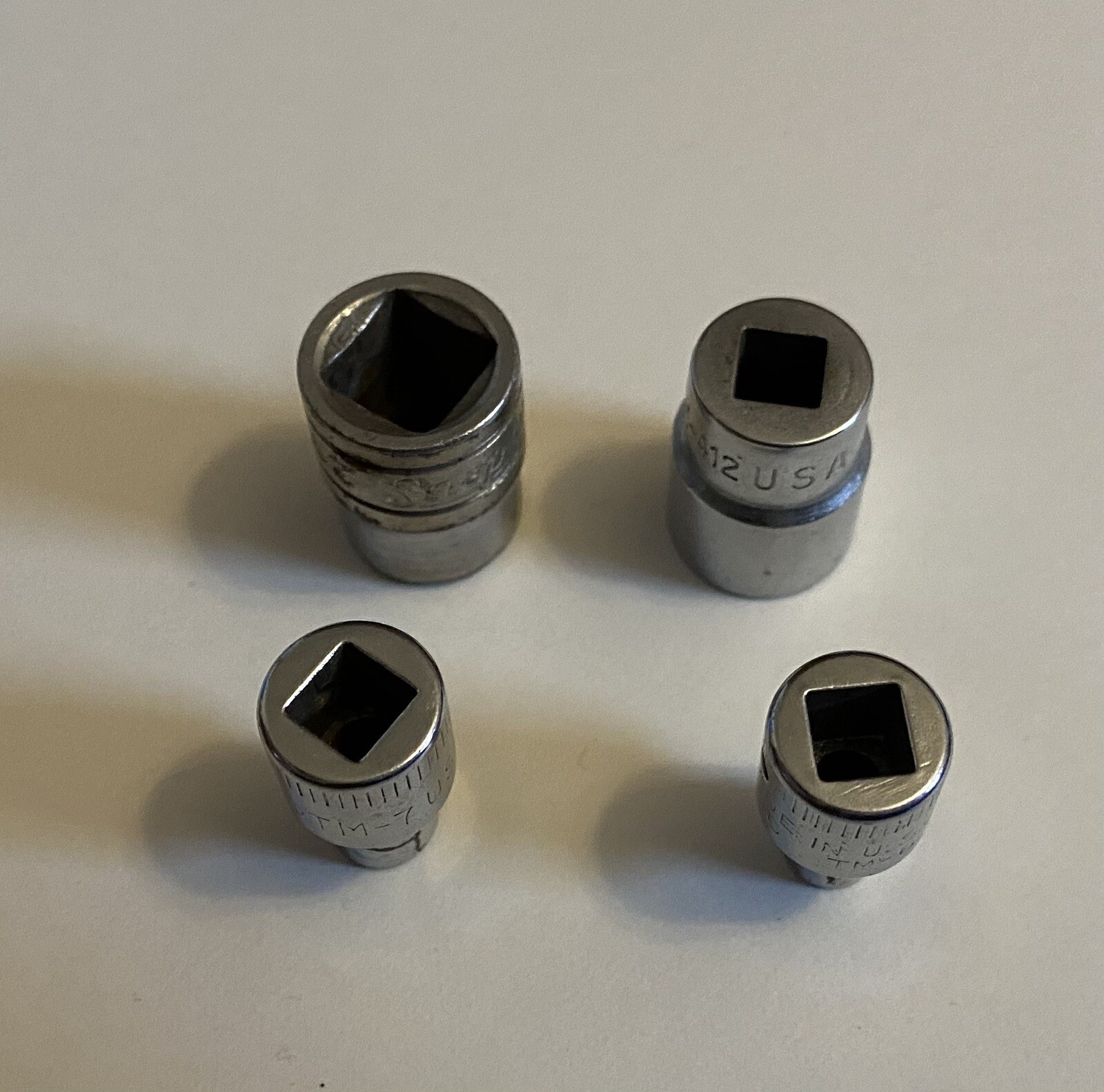 Snap On Socket 1/4″ 1/2” Drive 7/16” 3/8” 3/16” 7/32” Lot Of 4