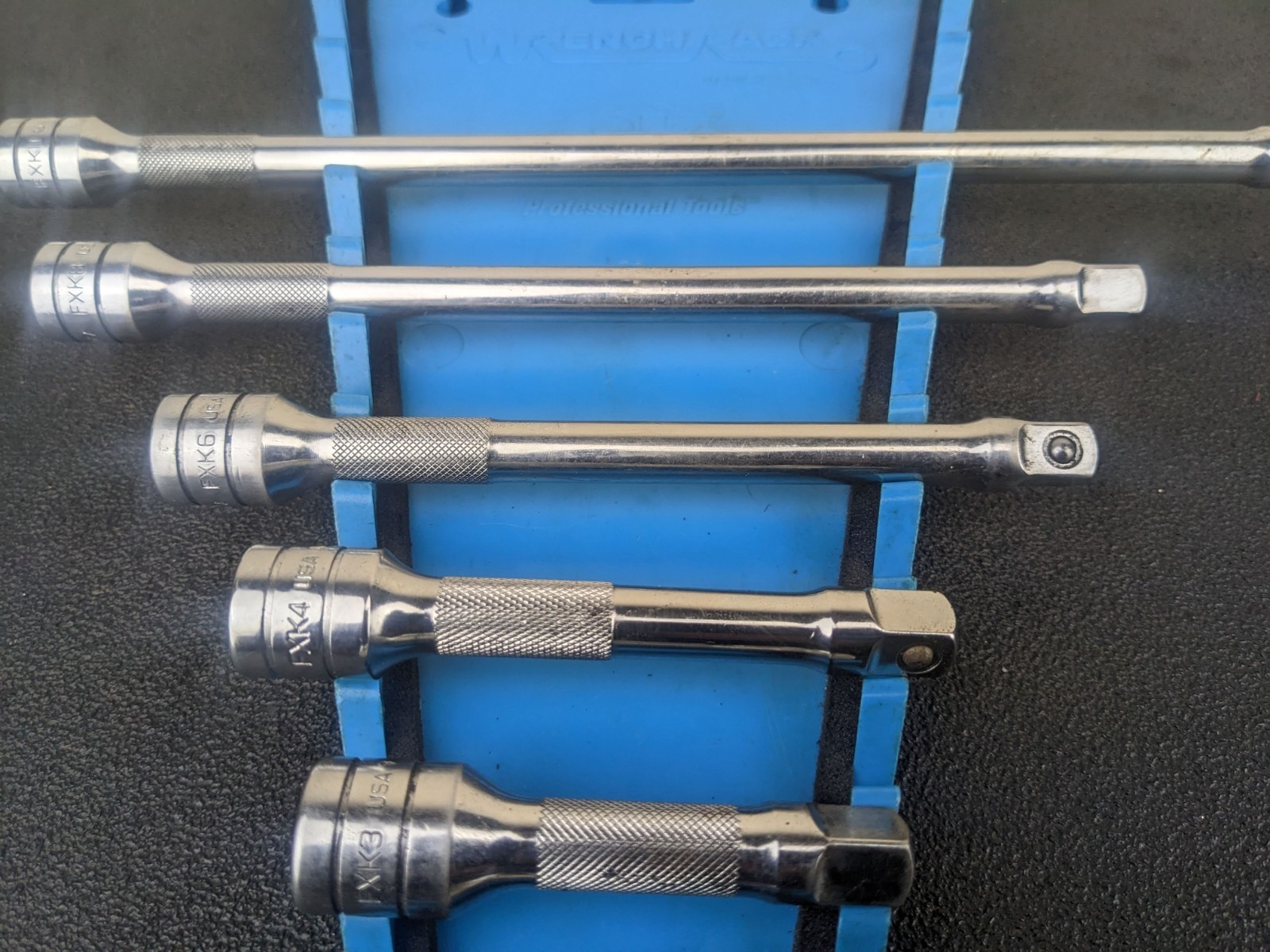 #bm527 Snap On Tools 206AFX 3/8” Drive Knurled Extension Set 6 Piece