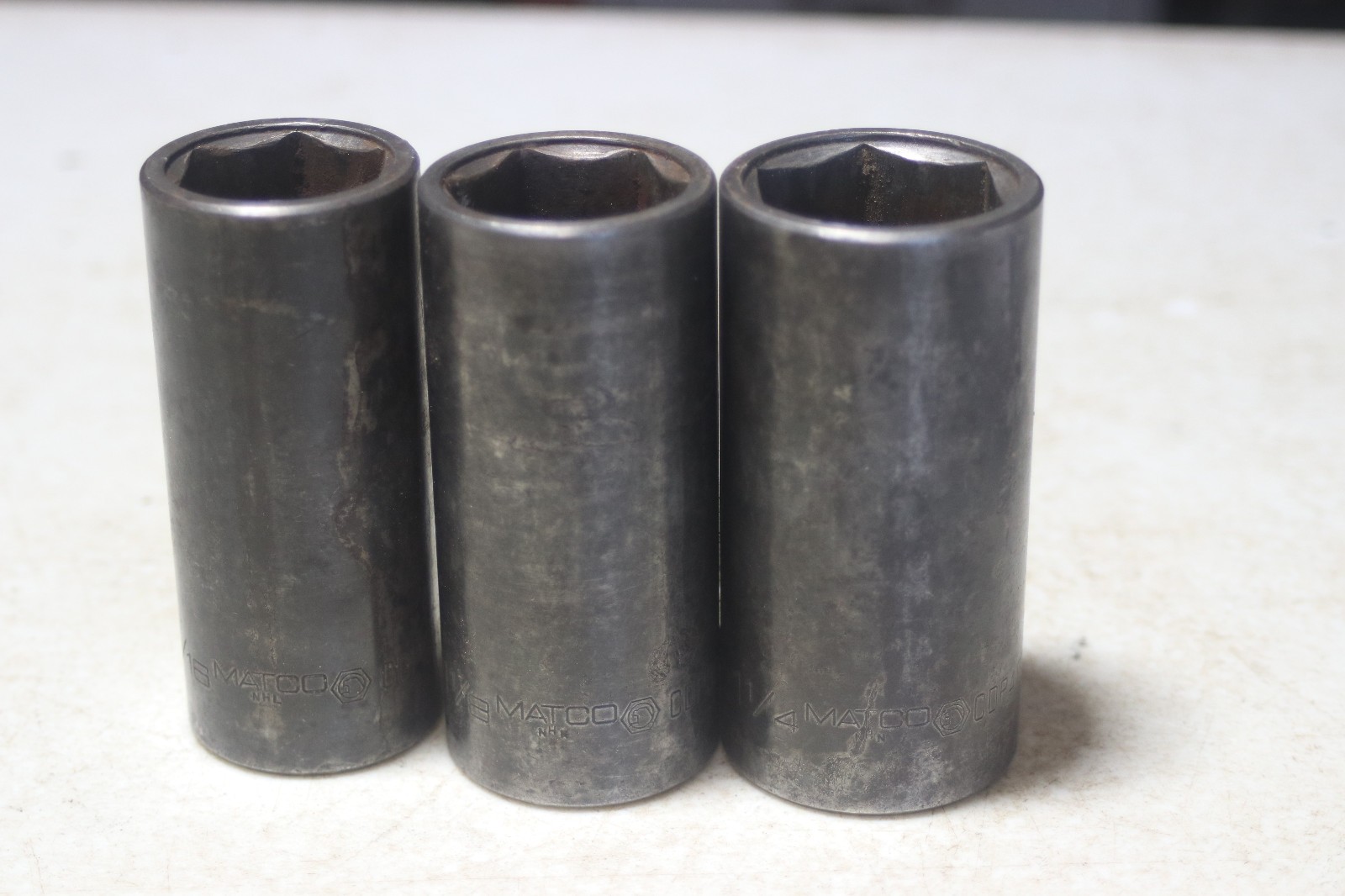Matco Tools 1/2 Inch Drive Deep Impact Socket Lot 1-1/16 1-1/8 1-1/4