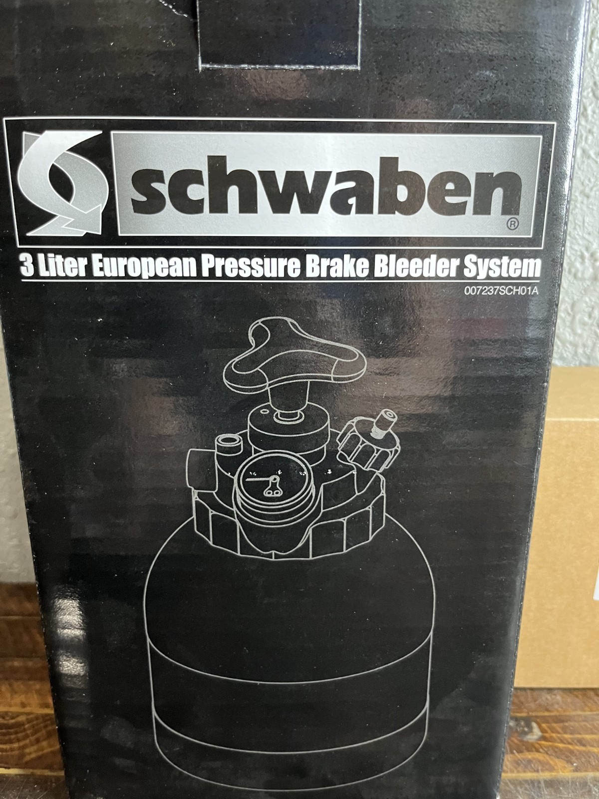 Schwaben 3 Liter European Pressure Brake Bleeder System Catch Bottle 90 Adapter