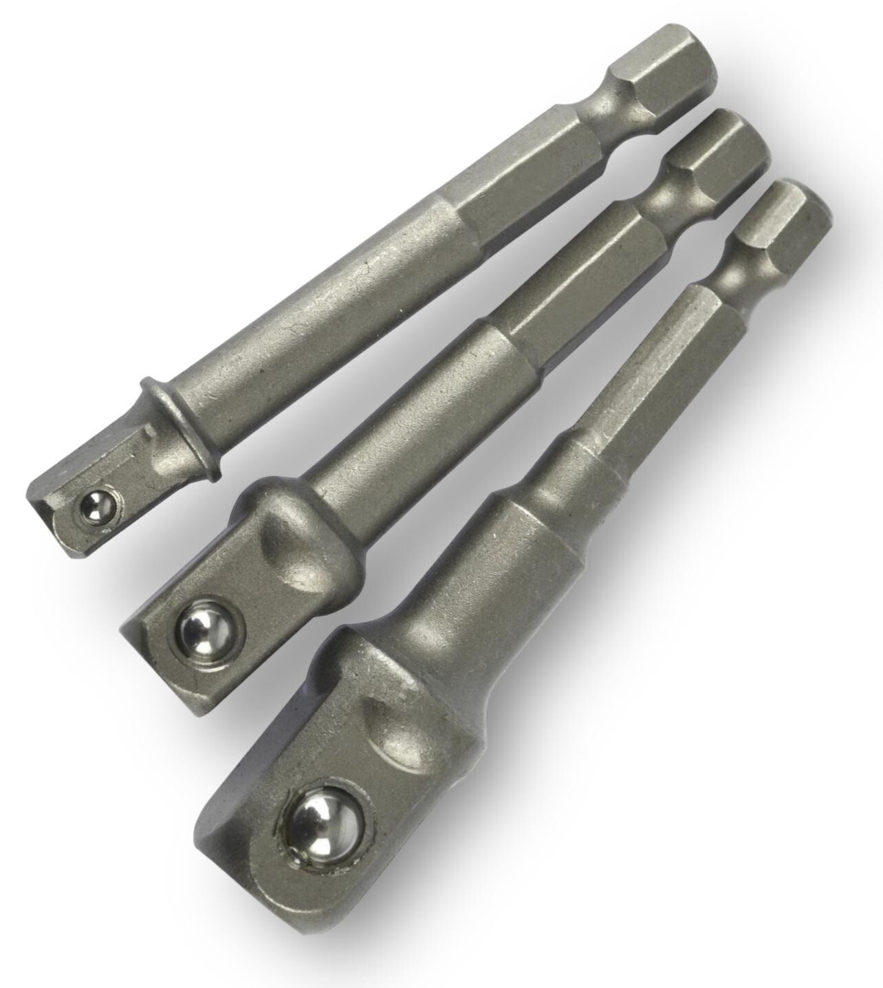 3Pcs Socket Adapter Set 3pc 1/4″ 3/8″ 1/2″ Impact Drill Bits Driver Adapter