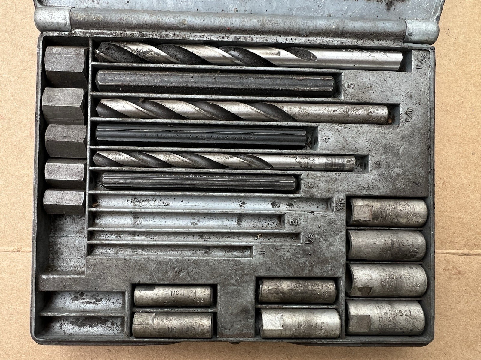 🇺🇸Vintage Blue-Point Supreme Snap-on Screw Extractor Set No.1020 INCOMPLETE