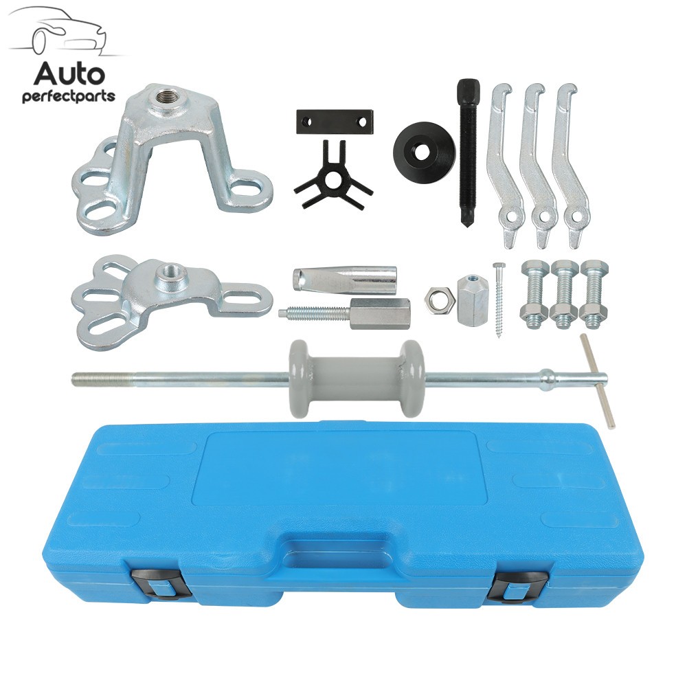 17P Slide Hammer Dent Puller Tool Kit Wrench Adapter Axle Bearing Hub Auto Kits