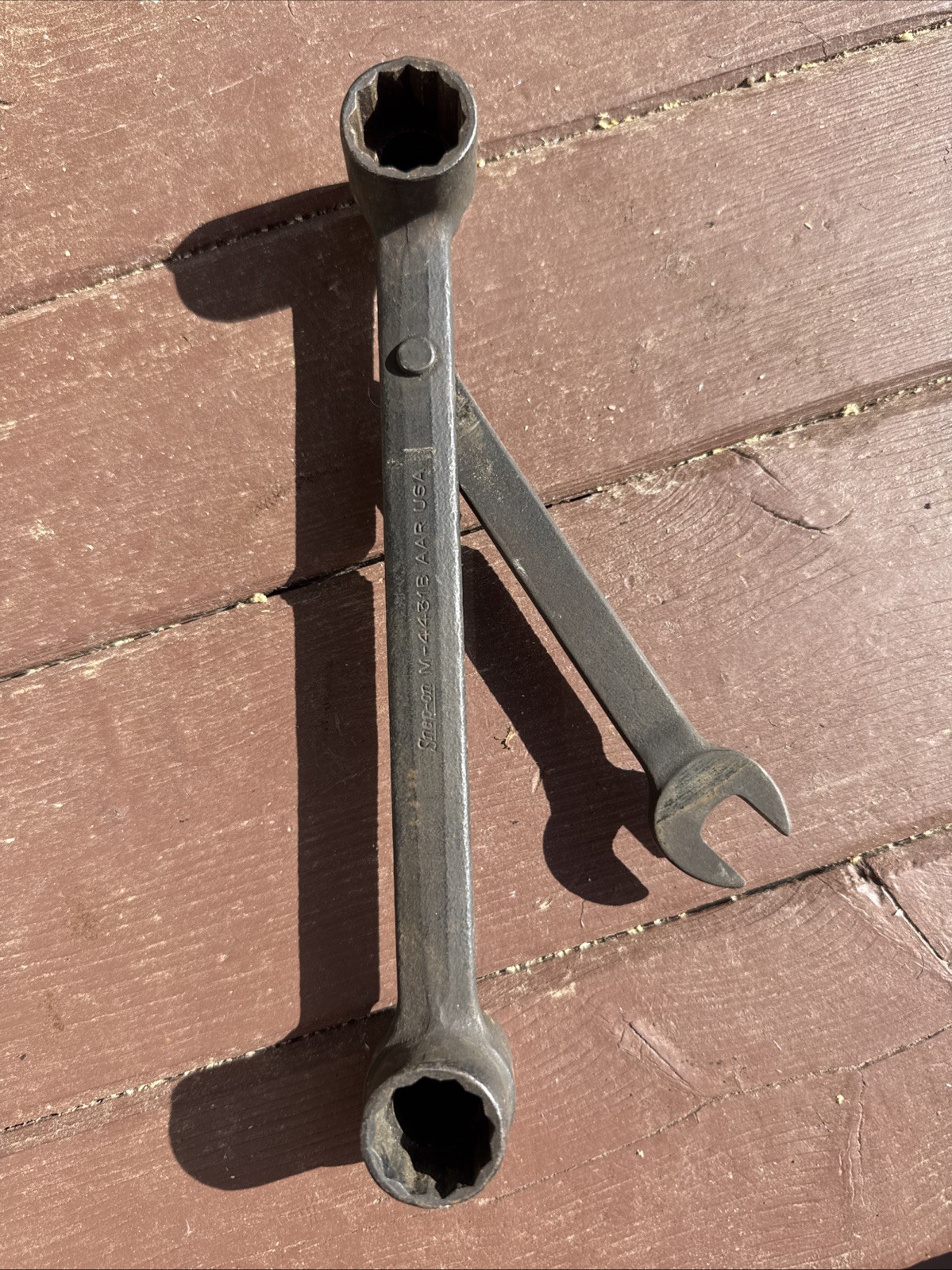 Vintage Snap-On M4431B RR Railroad Yard Inspector Wrench Brake Tool 12 point.
