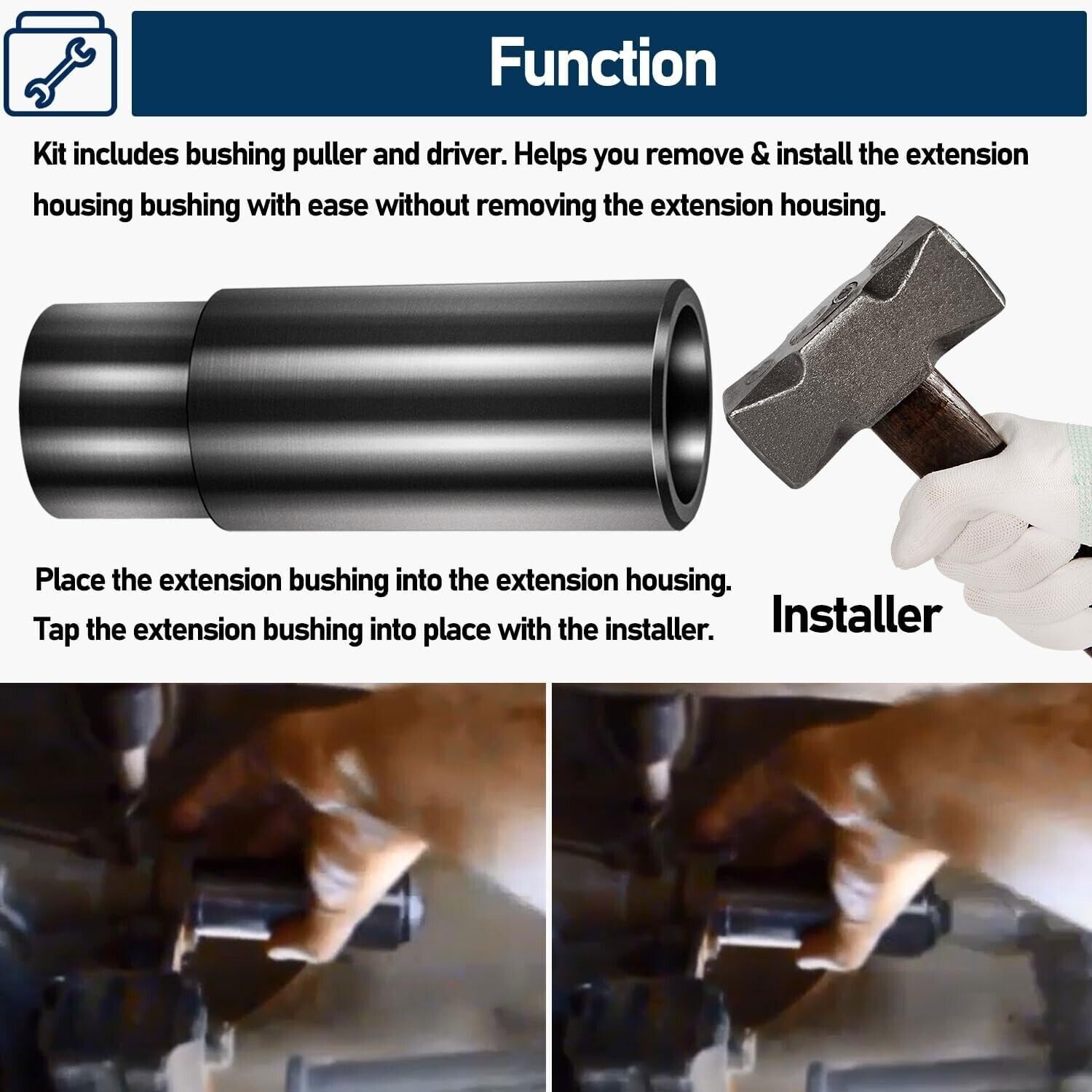 T-0160 Extension Housing Bushing Installer & Removal Transmission Tool for GM