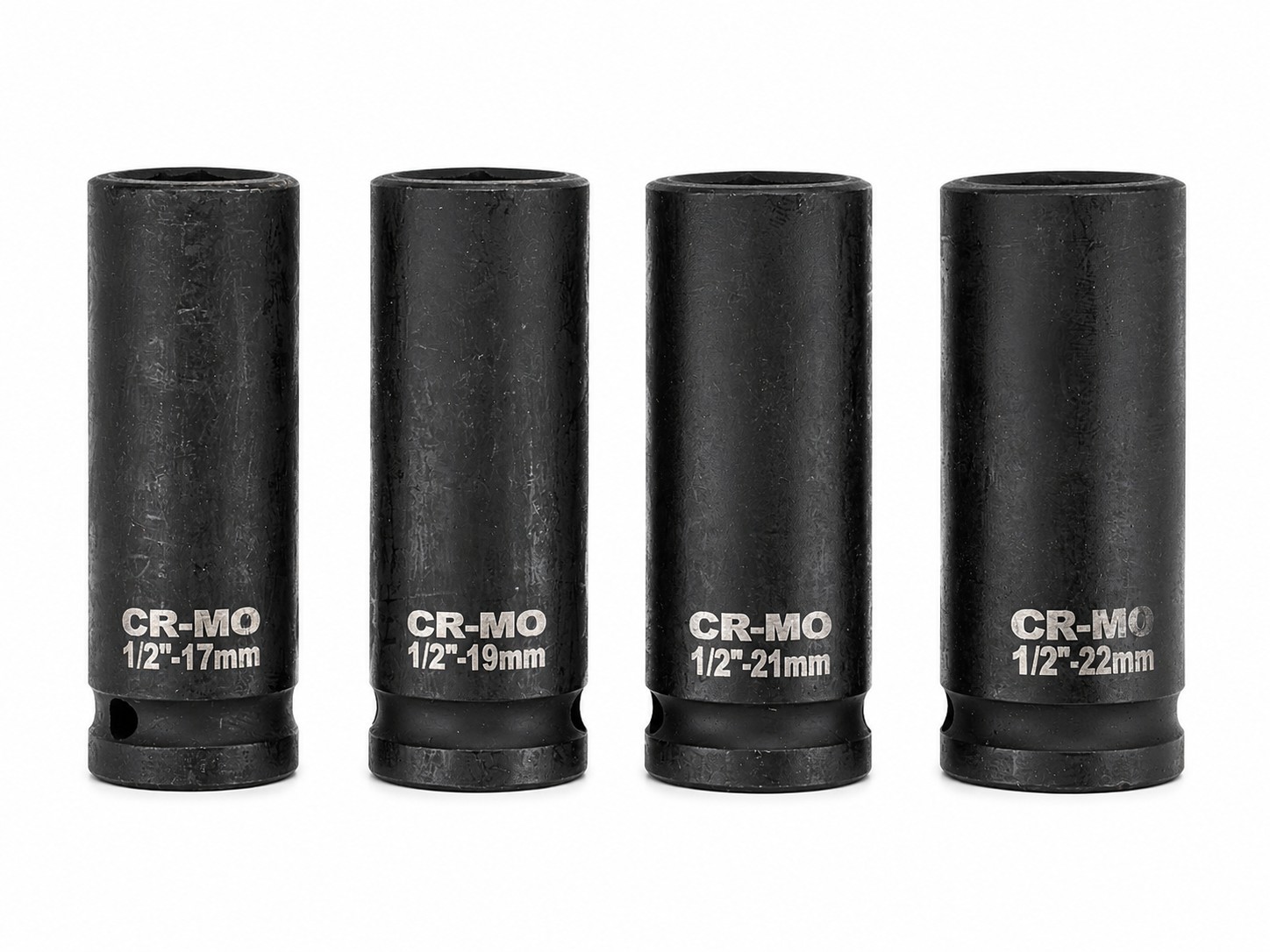 4 Pcs 1/2 Inch Drive 6 Point Deep Impact Socket – 17mm,19mm,21mm,22mm Heavy Duty