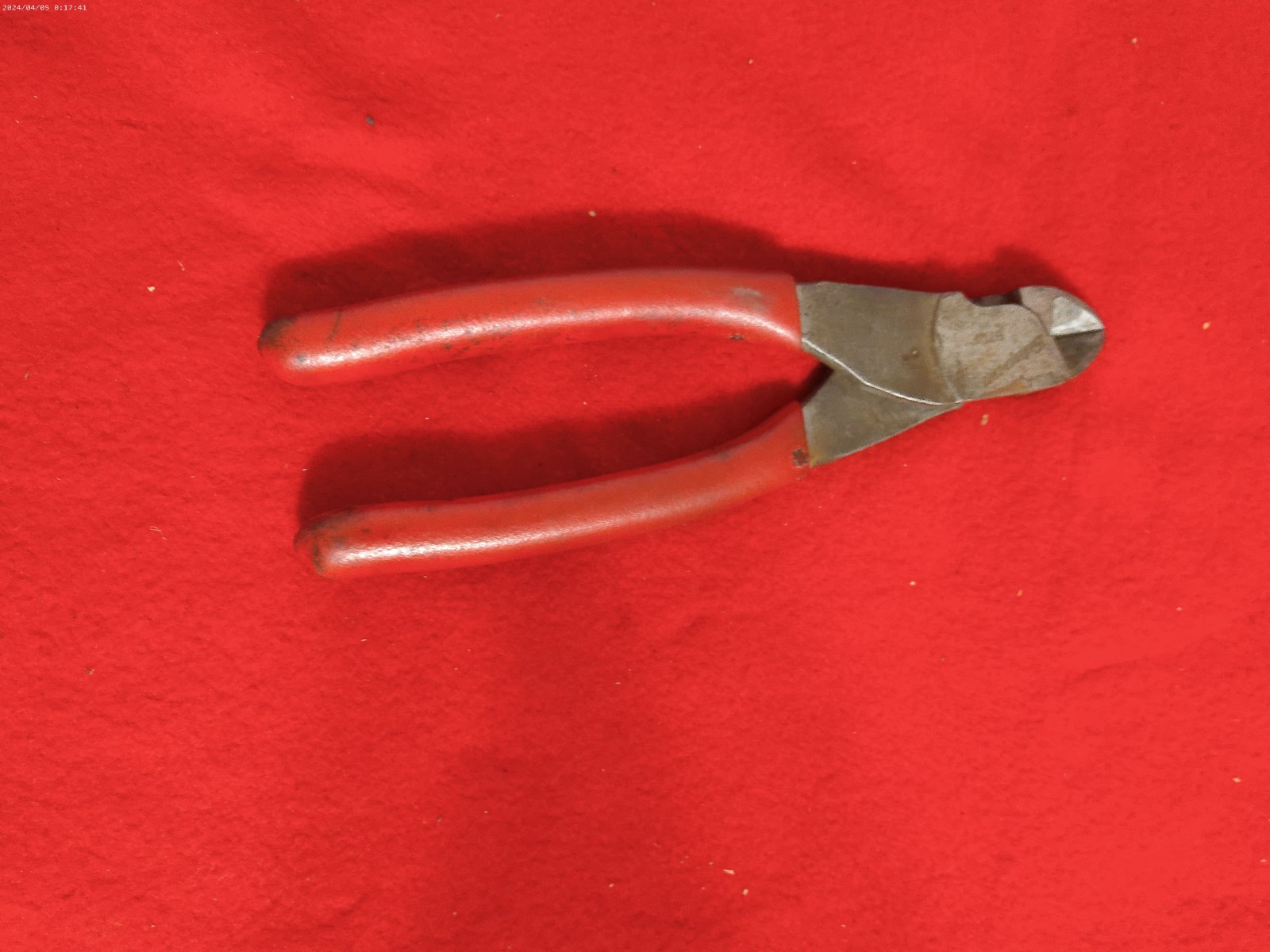 Snap On Tools USA 87CF Power Edge Diagonal Cutter Pliers Red Grips