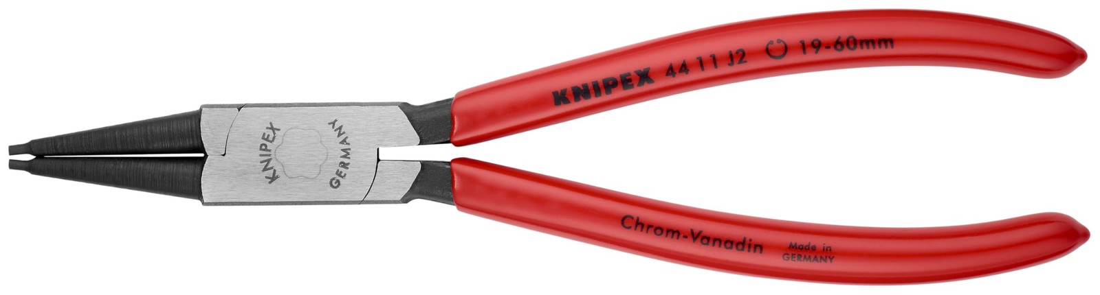 2 Pcs Snap Ring Pliers Set chrome steel Circlip 19-60mm Forged Non Slip Tips Red