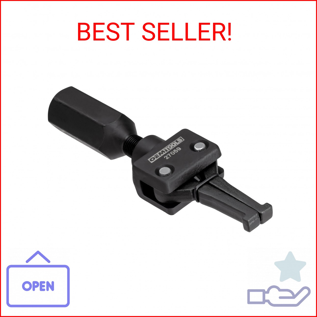 OEMTOOLS 27059 Pilot Bearing Puller Attachment For Slide Hammer, 2-Jaw Puller Pi