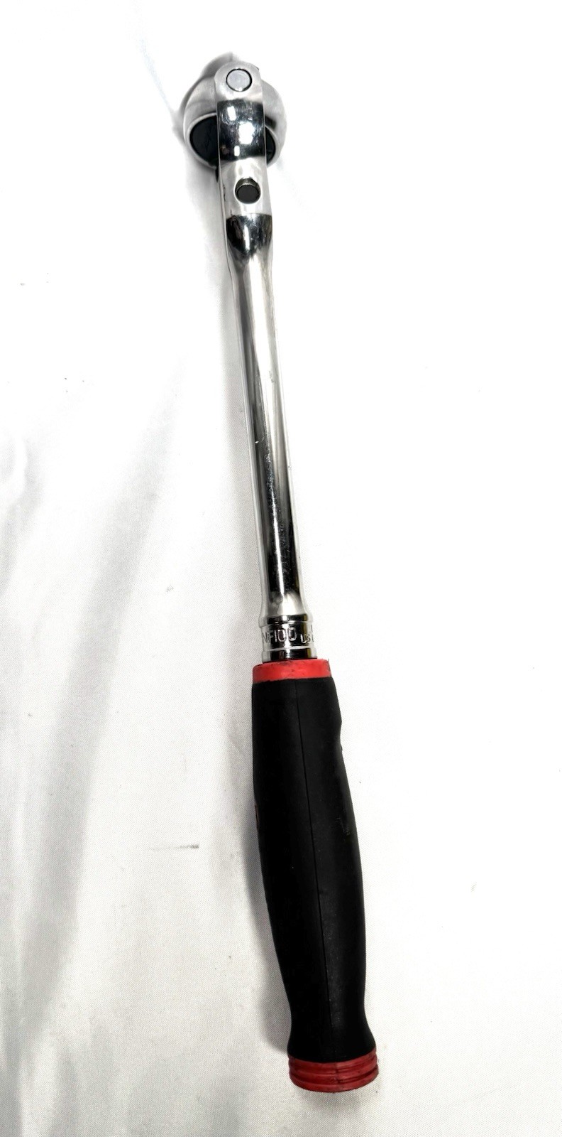 NEW Snap-On RED FHNF100 3/8″ 100-Tooth Soft Grip Swivel Head Ratchet Eps005728