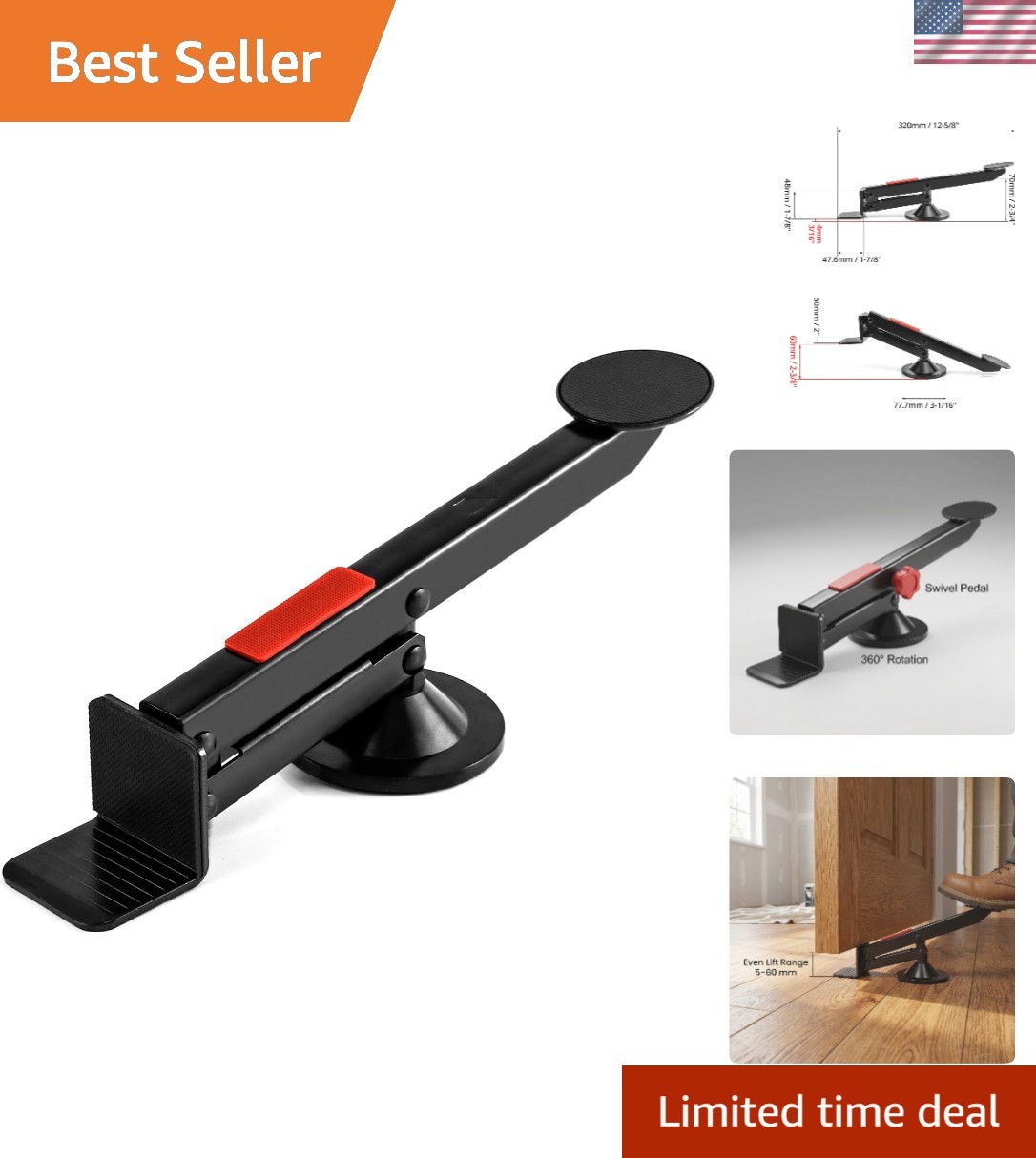 Traditional Black Door and Board Lifter – Ultimate Tool for Safe Installations