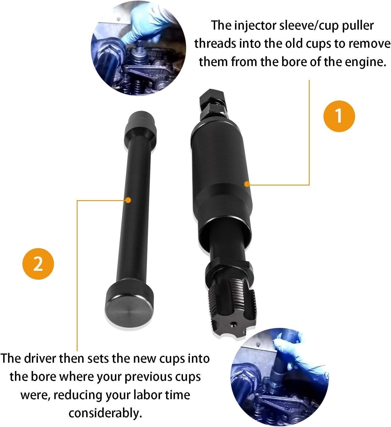 For Caterpillar CAT C7 C9 3126B Injector Sleeve Cup Removal & Install Tool Kit