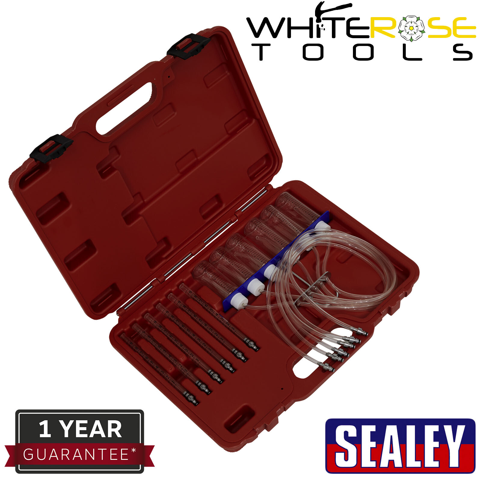 Sealey Diesel Injector Flow Test Kit – Common Rail Automotive Garage Workshop