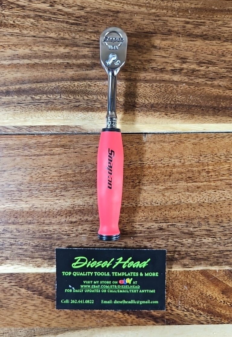 *New* Snap On FHCL72 3/8″ Head NEW STYLE RED Soft Handle Ratchet FREE SHIPPING