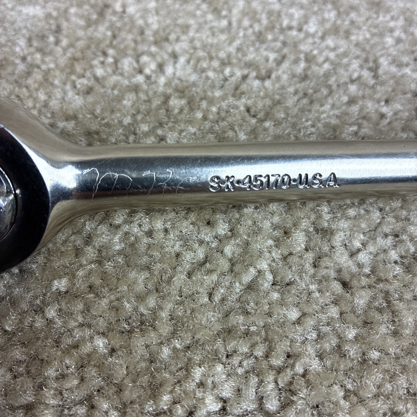 S-K 9pc.SAE Deep Socket Set w/Ratchet